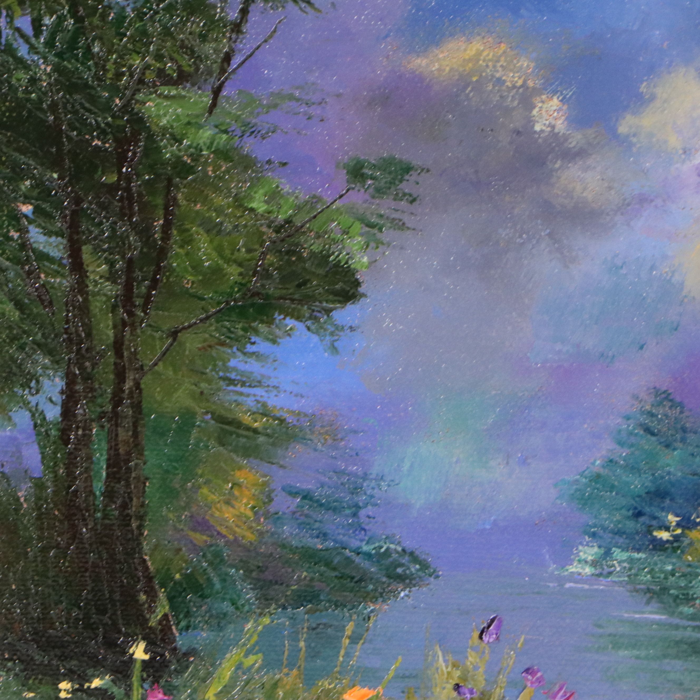 James Baldoumas Oil Painting "Flowering Pond," 2026