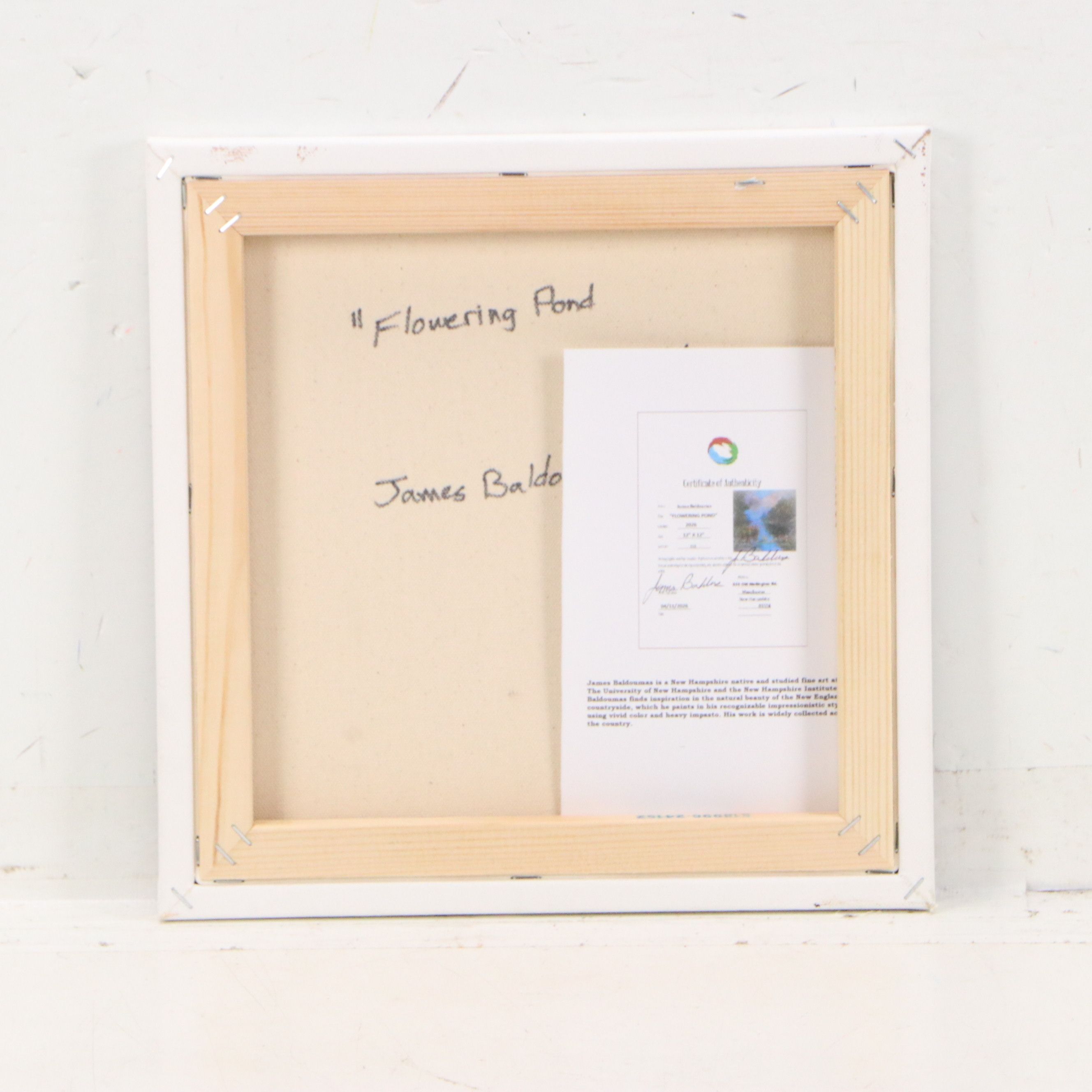 James Baldoumas Oil Painting "Flowering Pond," 2026