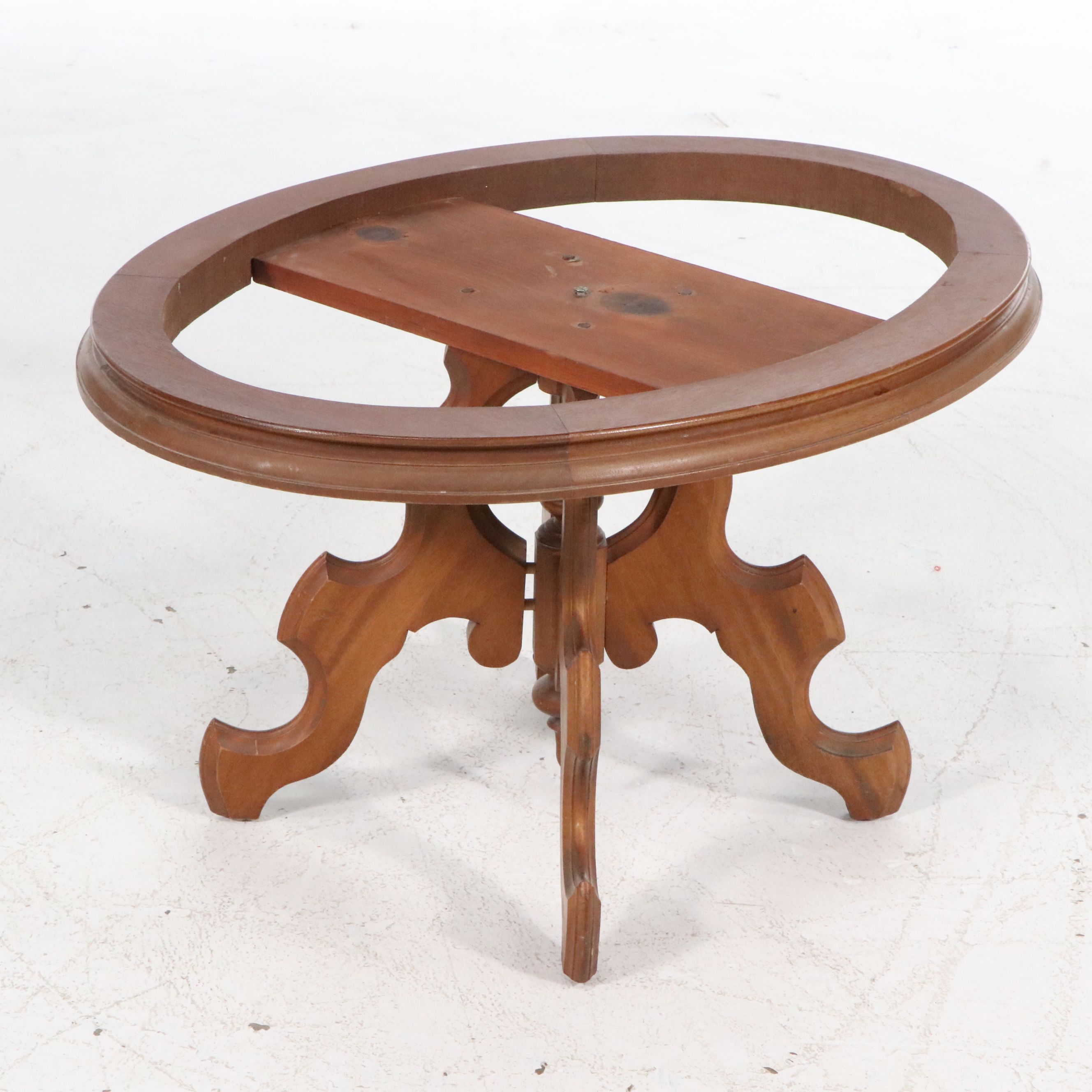 Victorian Eastlake Marble Top Oval Parlor Table, Late 19th Century