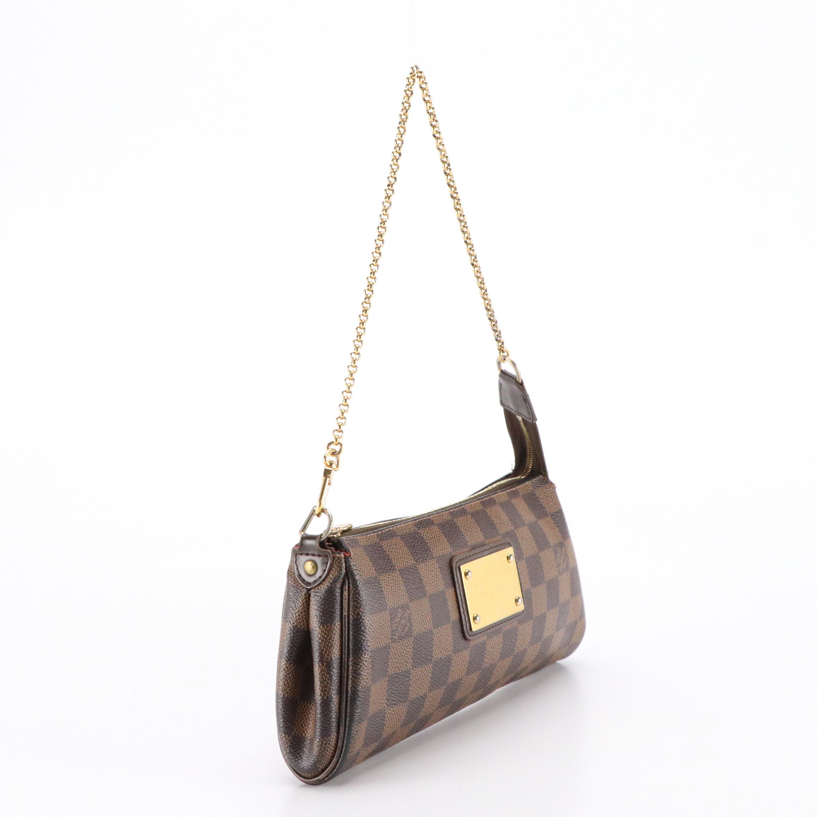 Louis Vuitton Inventeur Plaque Pochette Eva in Damier Ebene Canvas