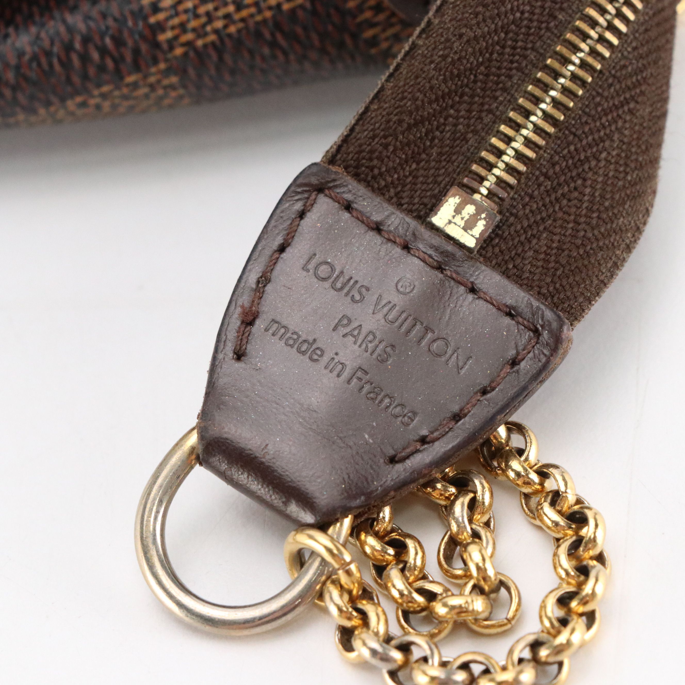 Louis Vuitton Inventeur Plaque Pochette Eva in Damier Ebene Canvas