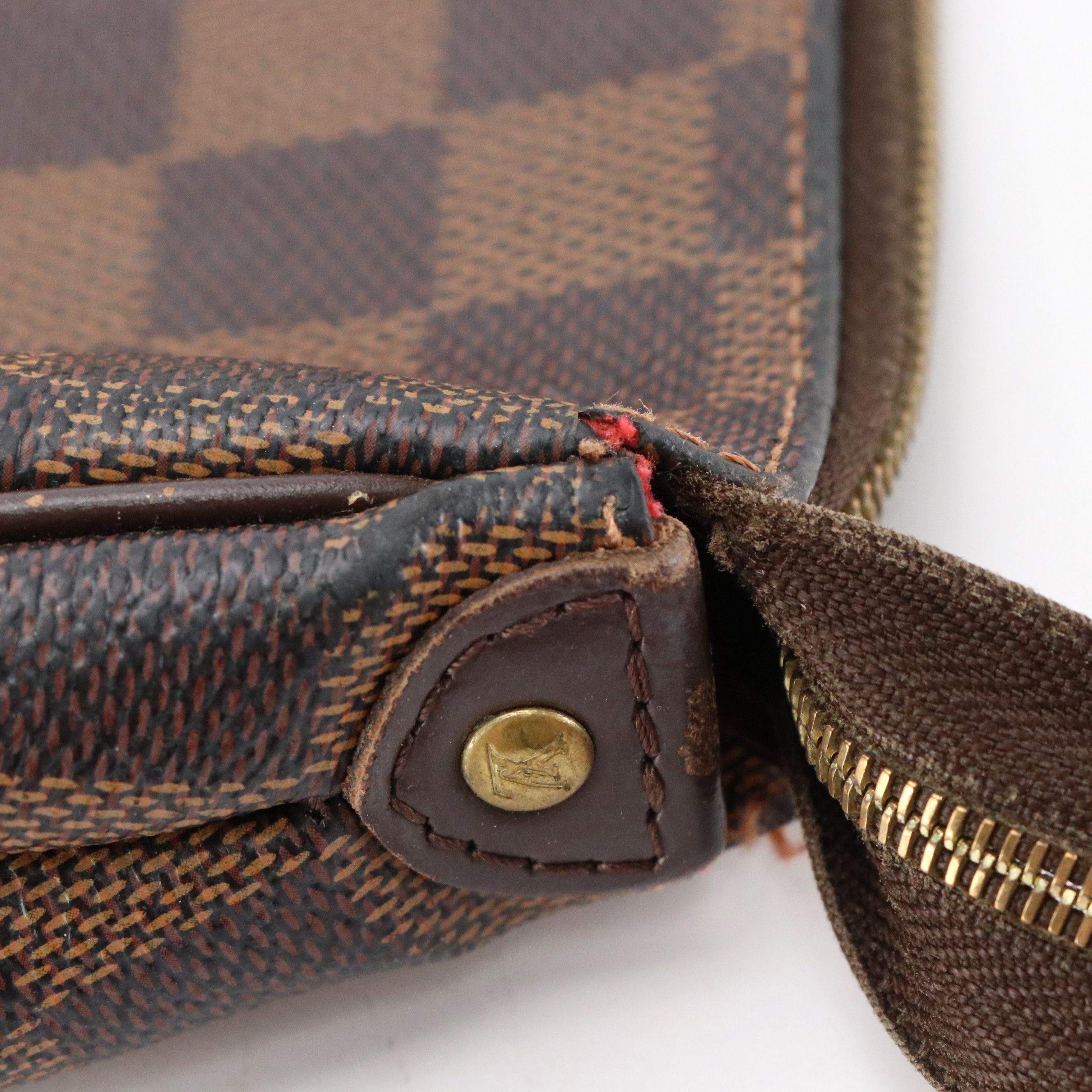 Louis Vuitton Inventeur Plaque Pochette Eva in Damier Ebene Canvas