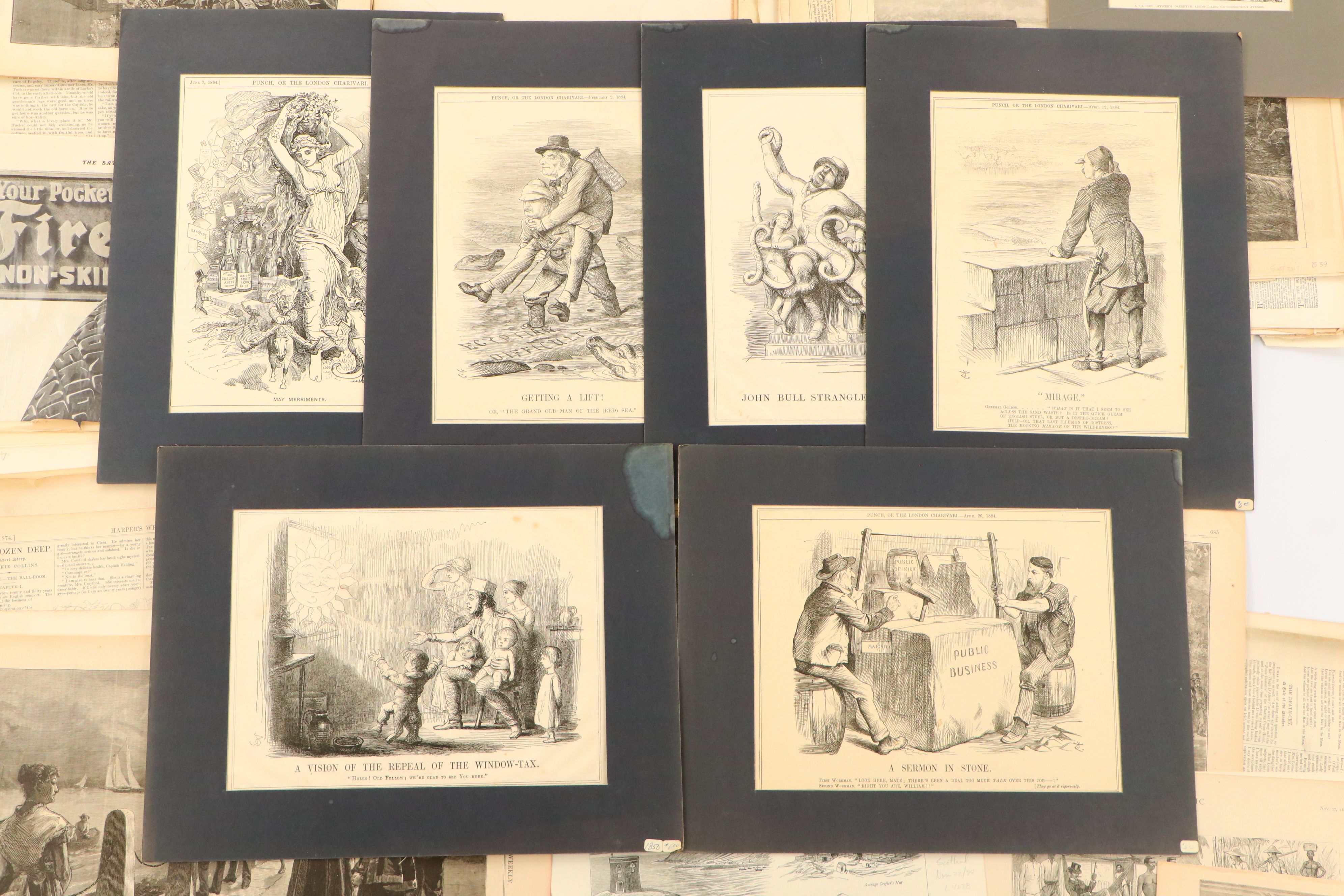 1800s "Harper's Weekly," "Puck" Pages with More Antique and Vintage Ephemera