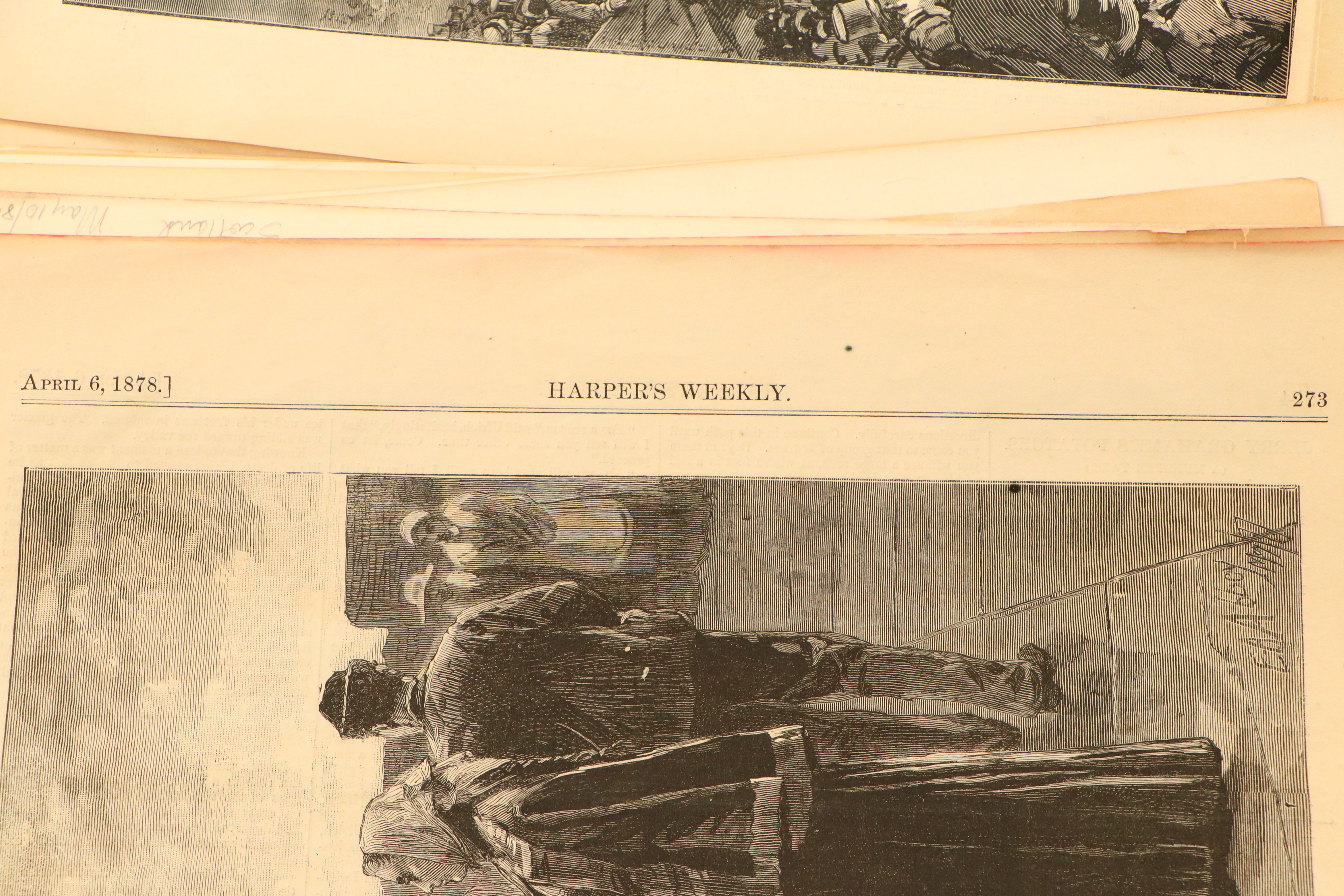1800s "Harper's Weekly," "Puck" Pages with More Antique and Vintage Ephemera
