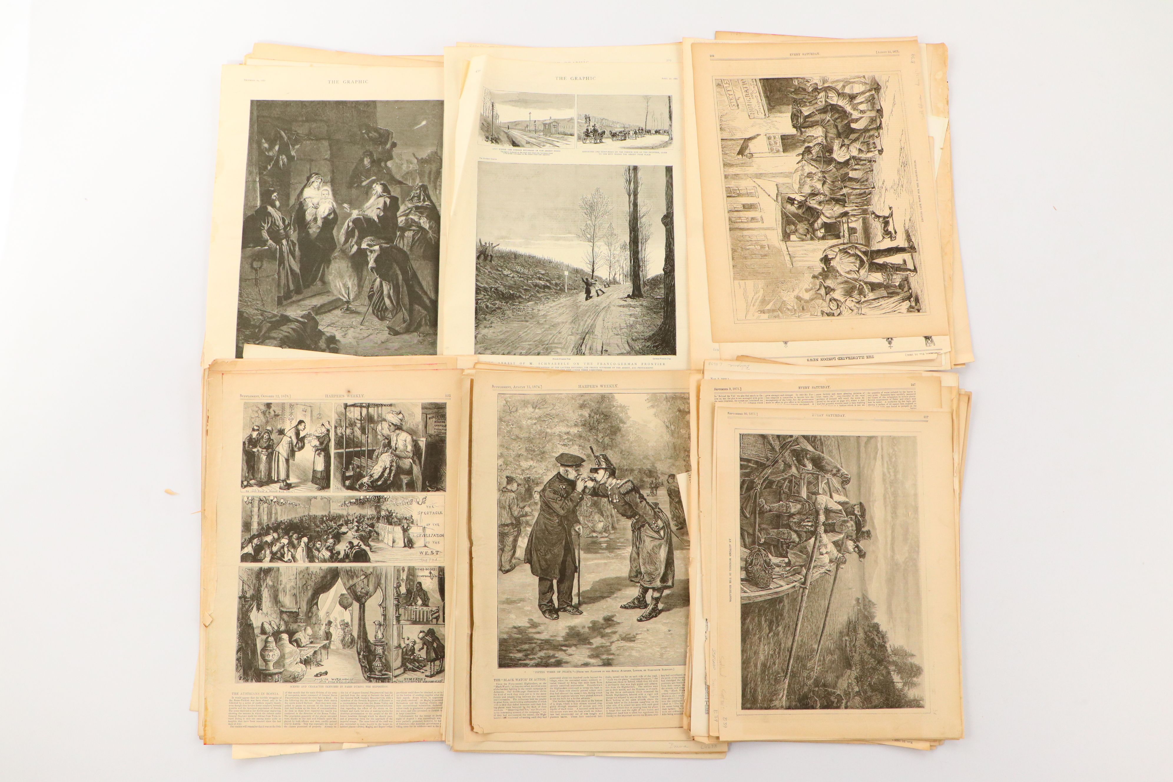 1800s "Harper's Weekly," "Puck" Pages with More Antique and Vintage Ephemera