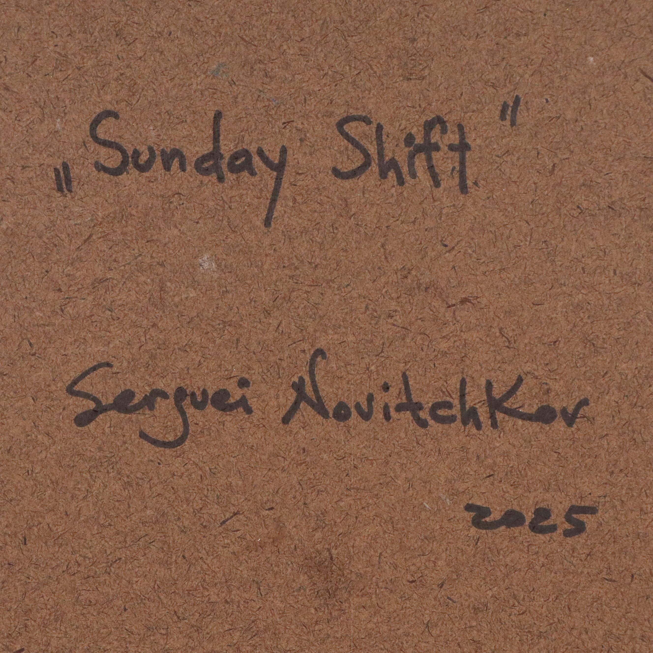 Serguei Novitchkov Oil Painting "Sunday Shift," 2025