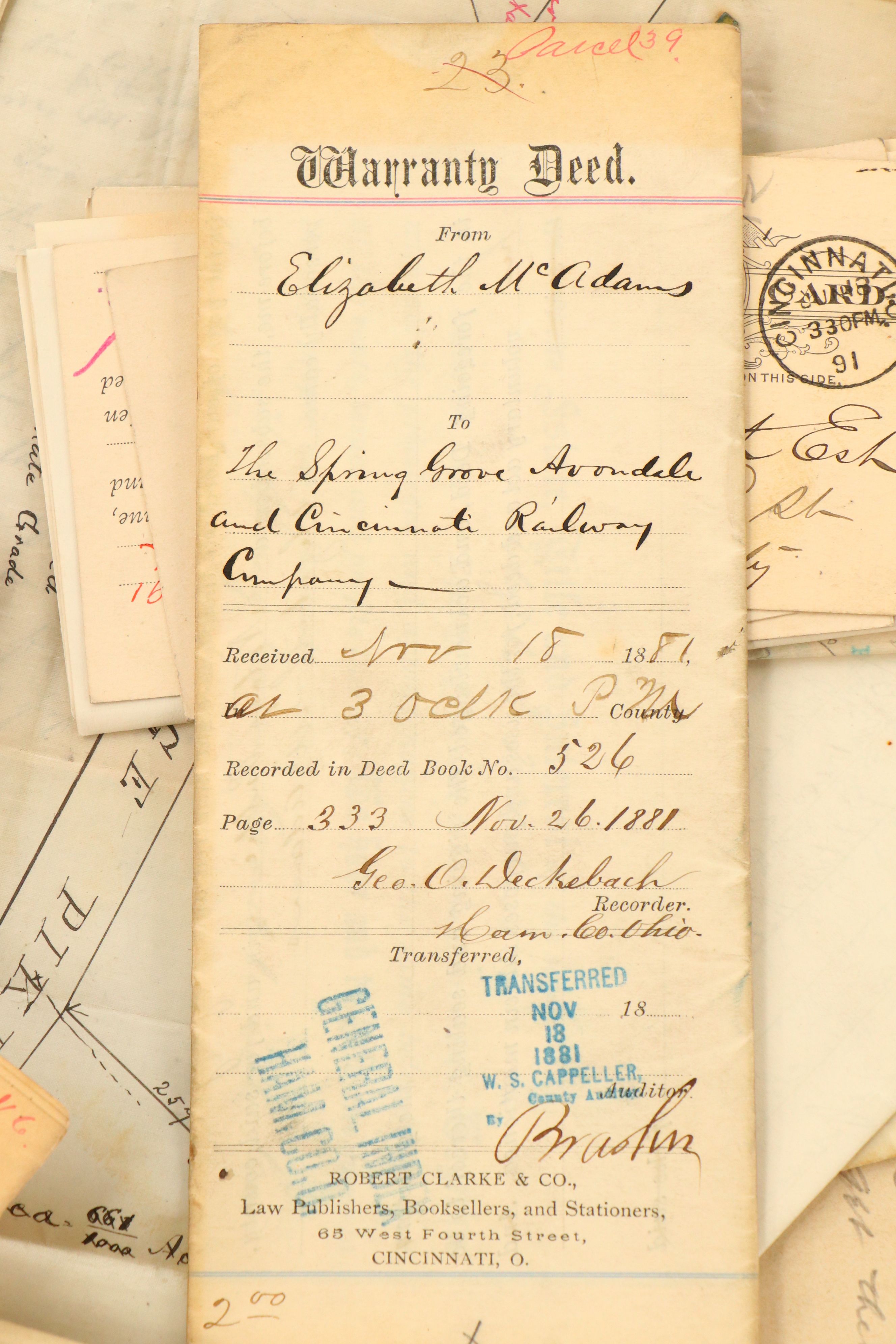 Cincinnati Law Office Letters with Postcards and More, Late 19th/Early 20th C.