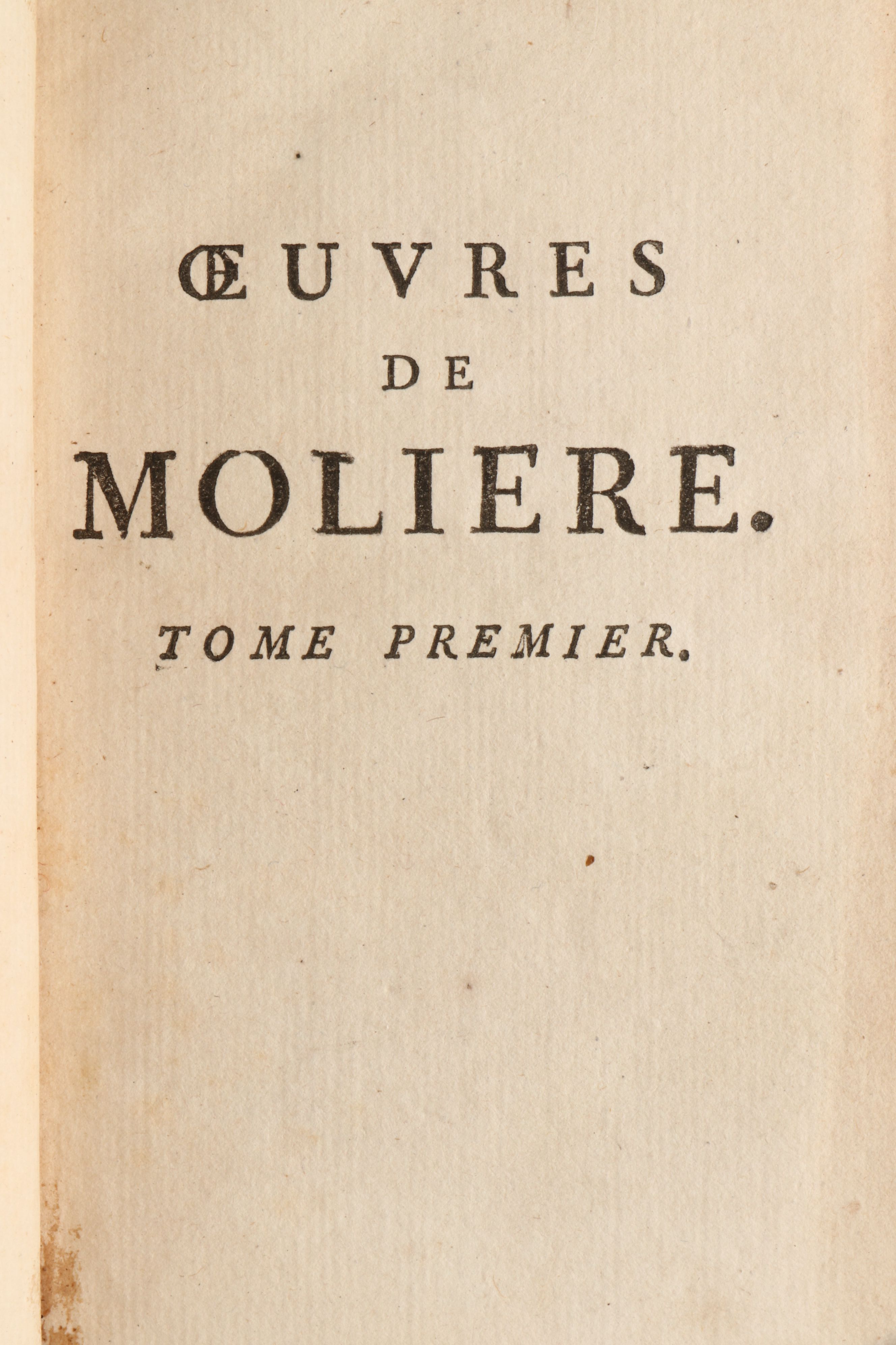 Leather Bound "Œuvres de Molière" Seven-Volume Set, 1760