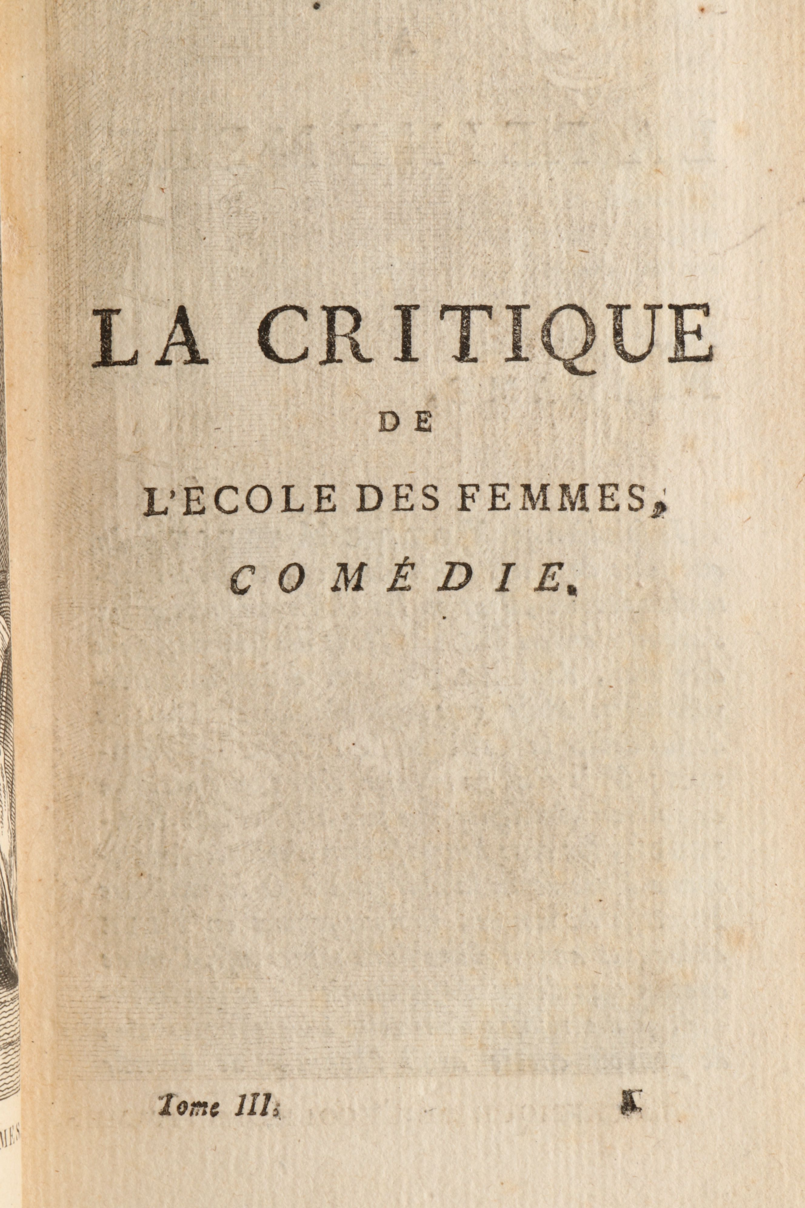Leather Bound "Œuvres de Molière" Seven-Volume Set, 1760