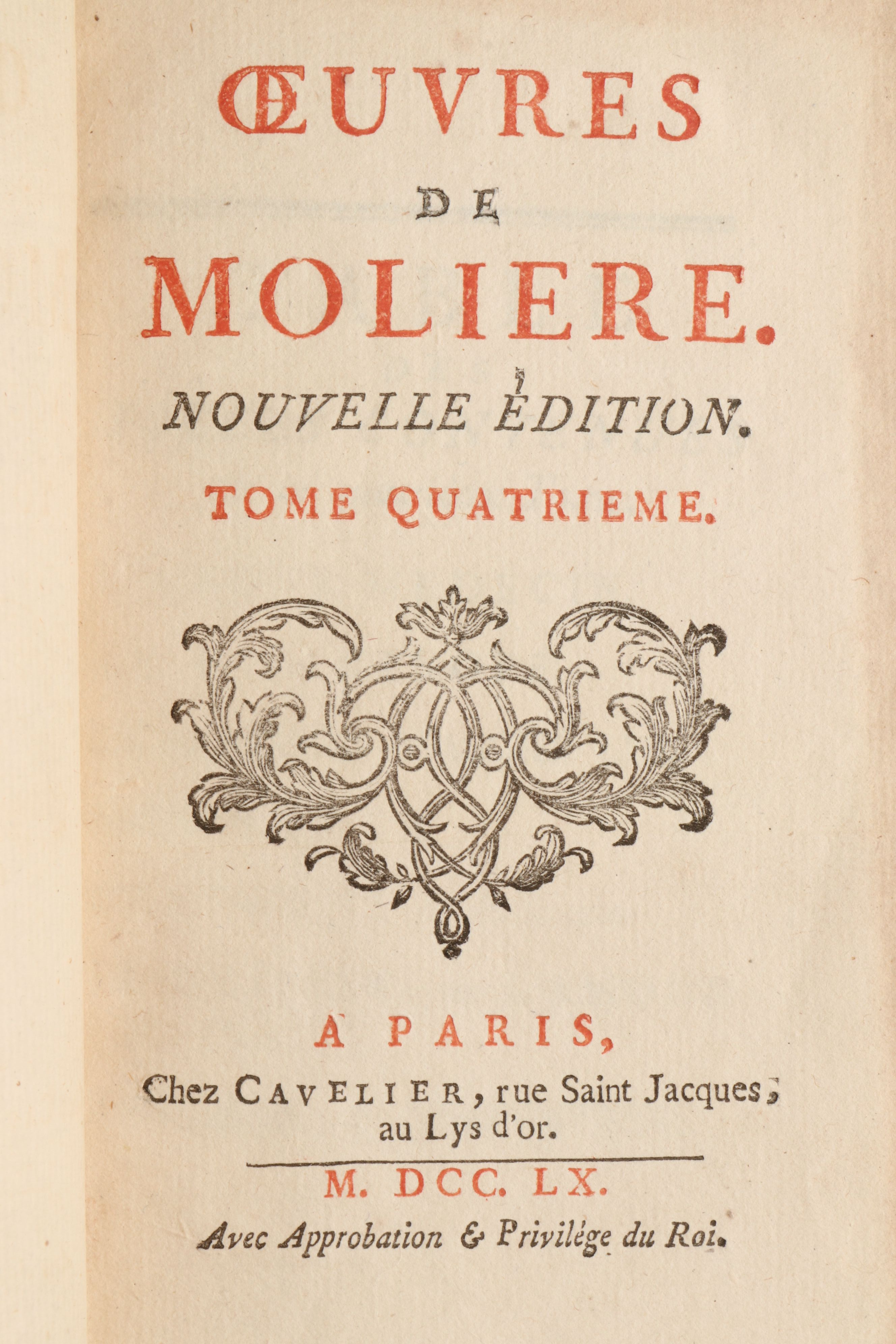 Leather Bound "Œuvres de Molière" Seven-Volume Set, 1760
