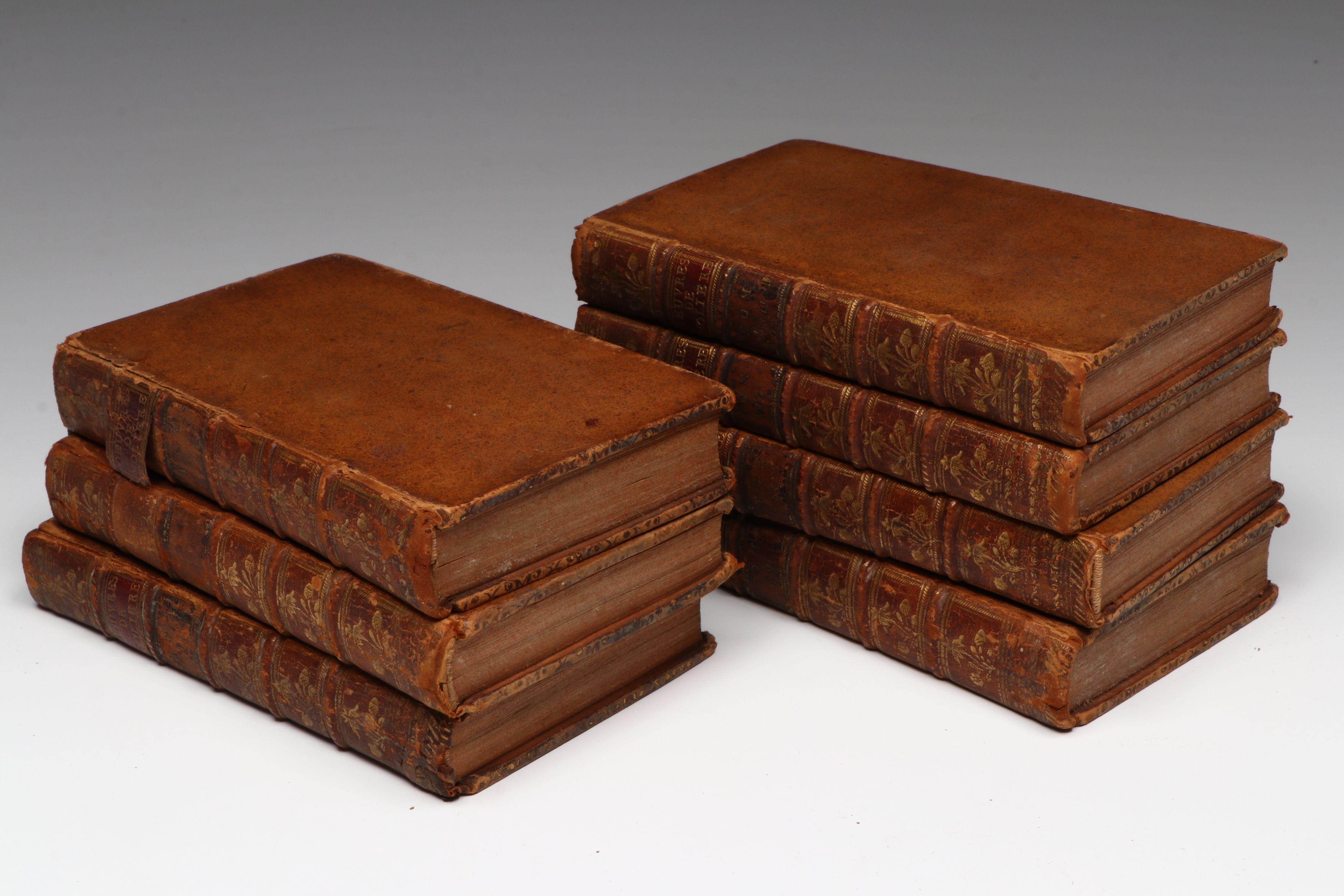 Leather Bound "Œuvres de Molière" Seven-Volume Set, 1760