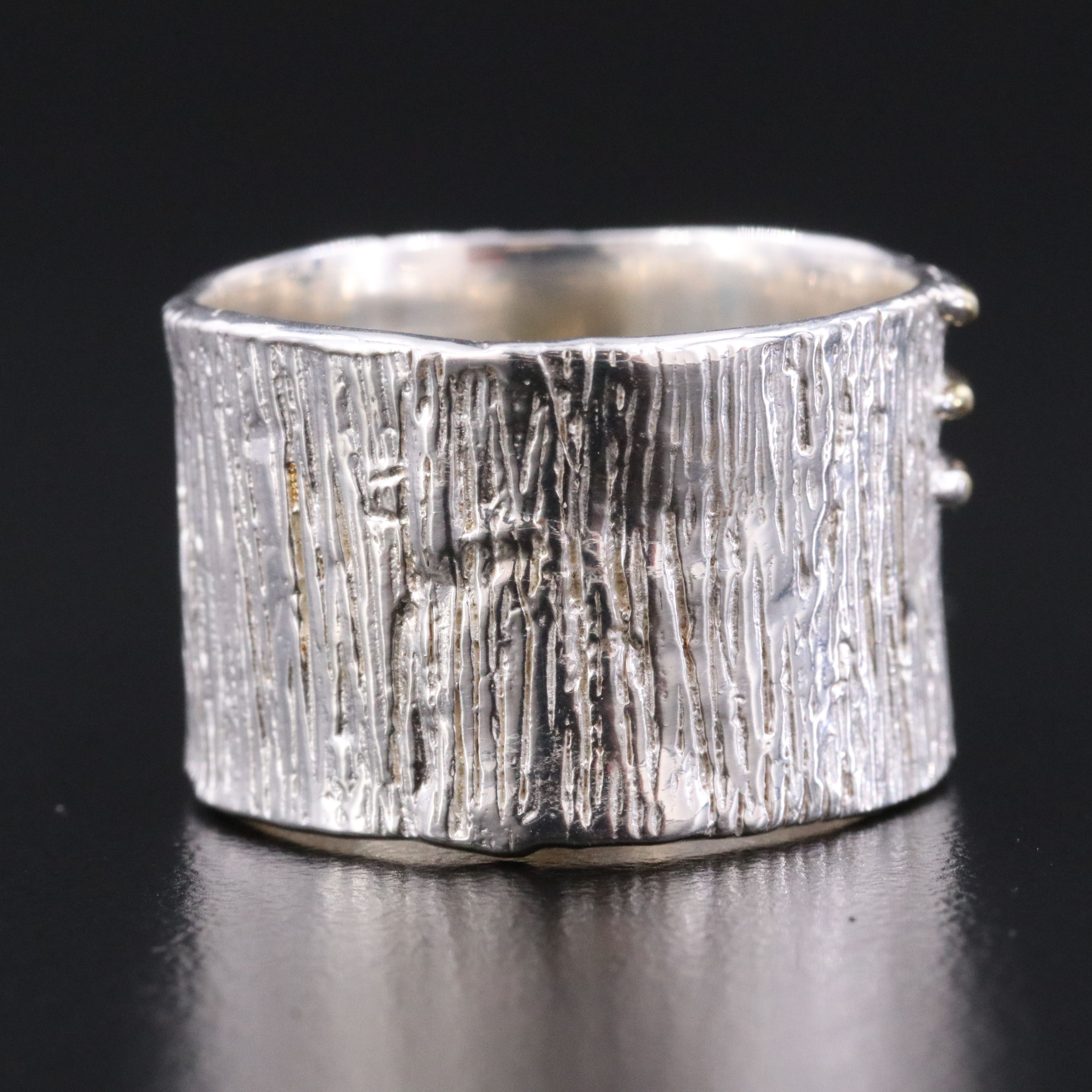 Sterling Opal Wide Band