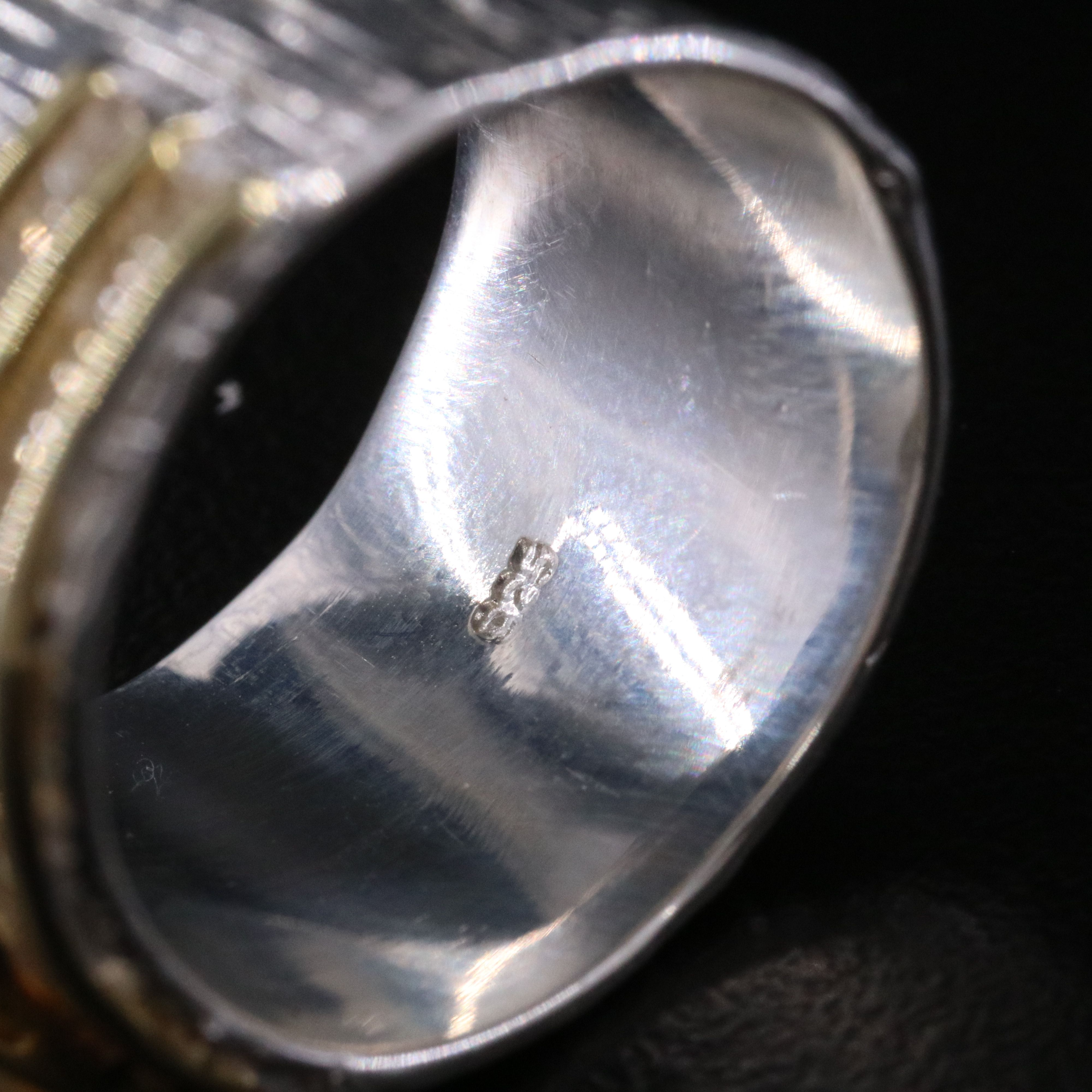 Sterling Opal Wide Band