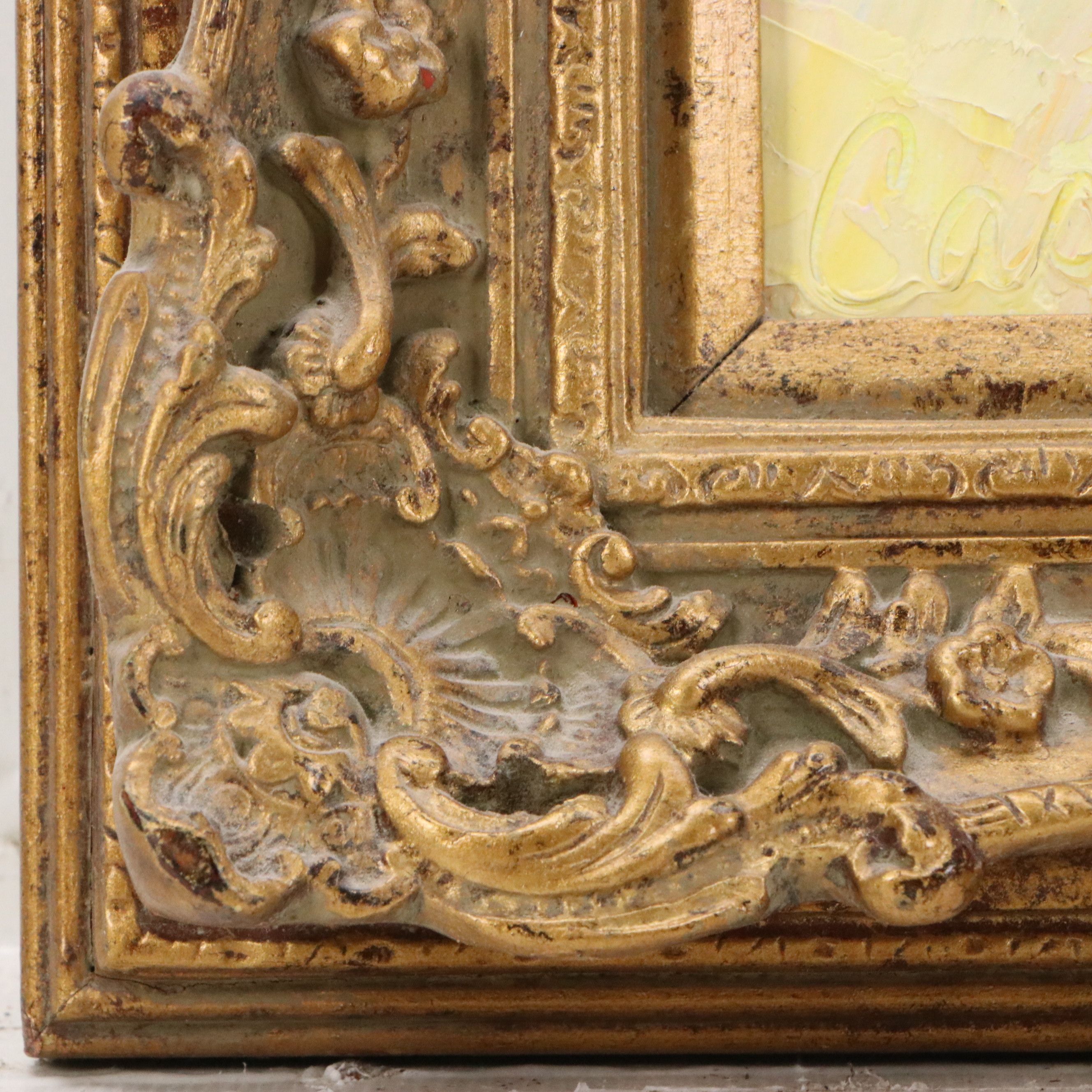 Casey Morris Impasto Floral Still Life Acrylic Painting, Late 20th Century