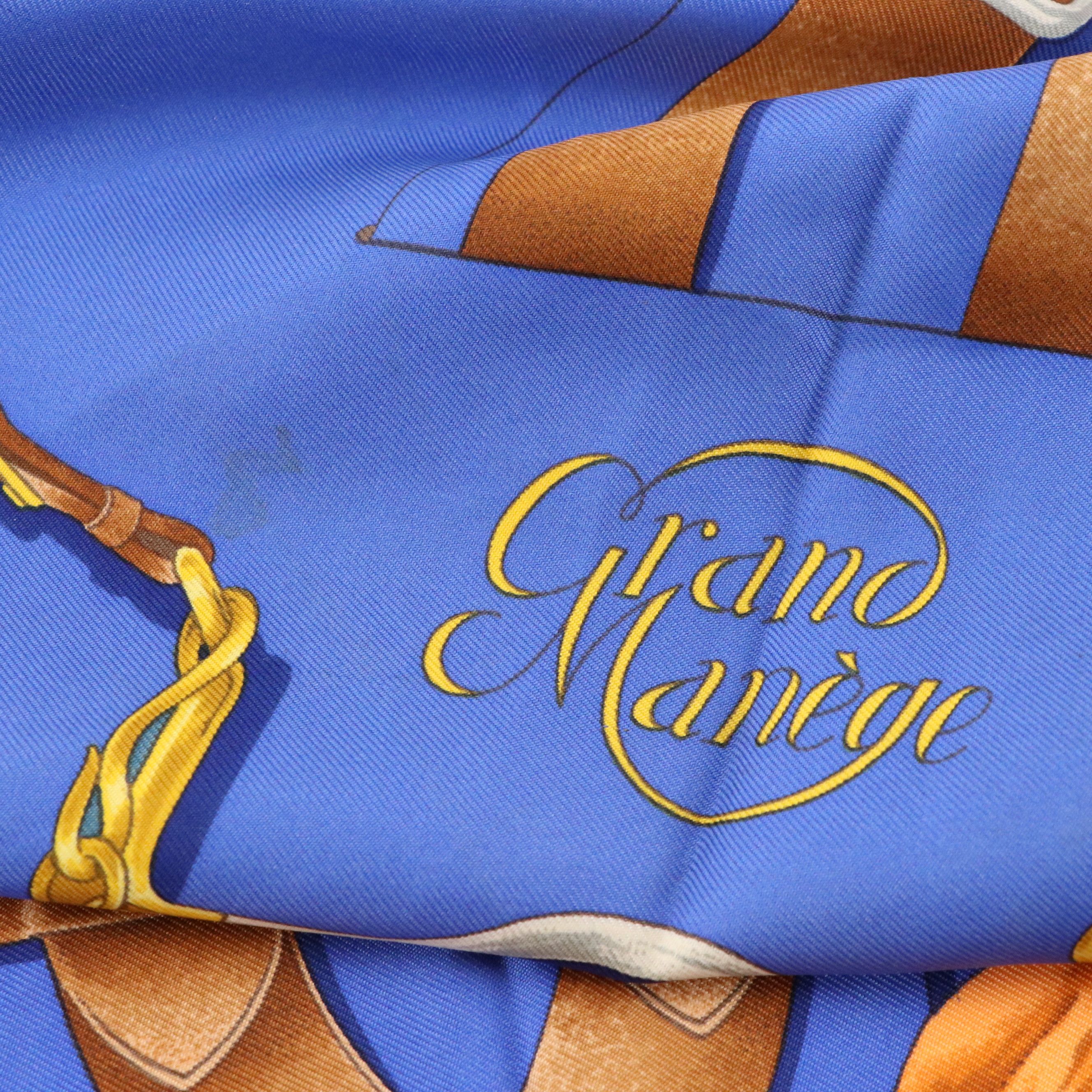 Hermès "Grand Manège" Scarf 90 in Silk Twill