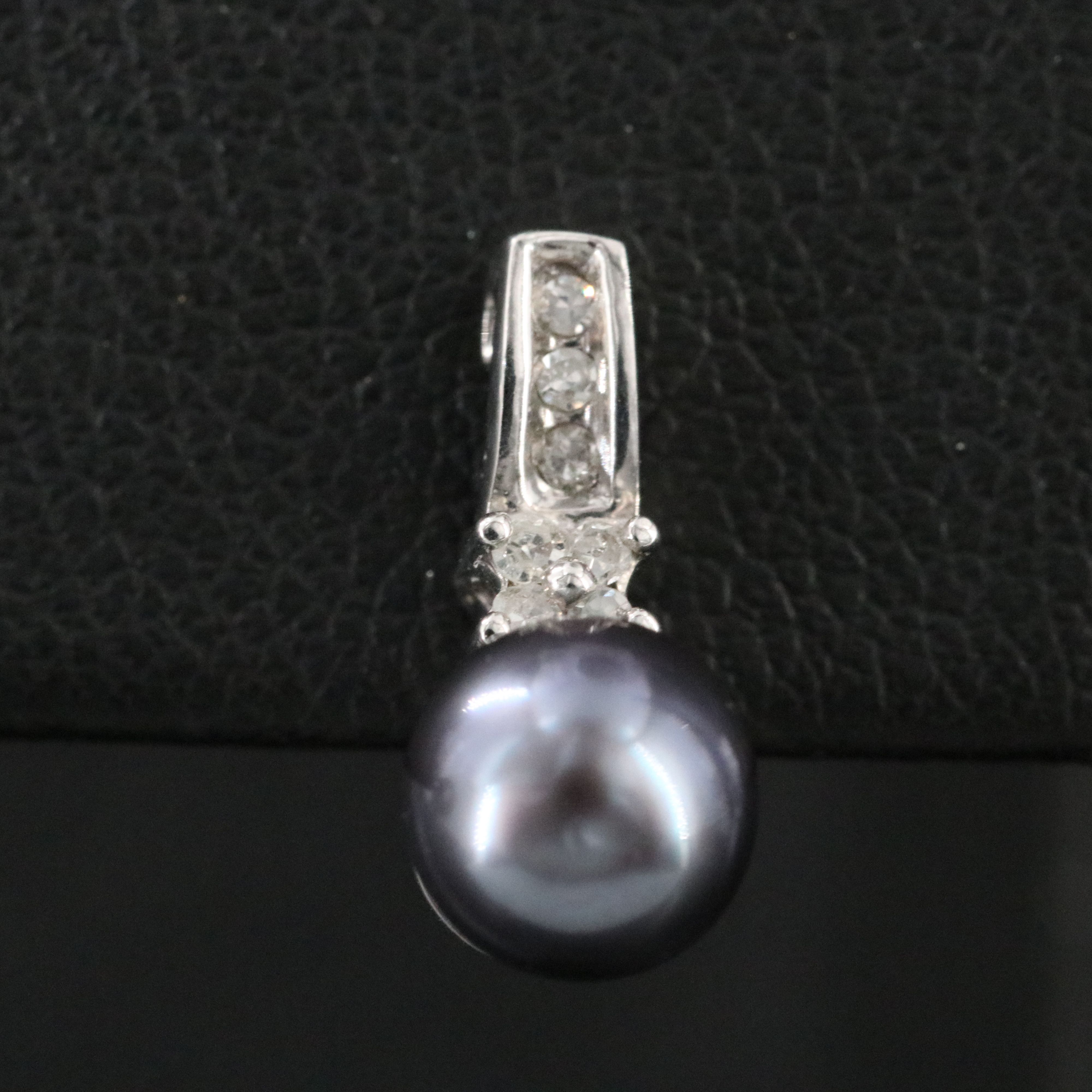 10K Pearl and Diamond Drop Earrings