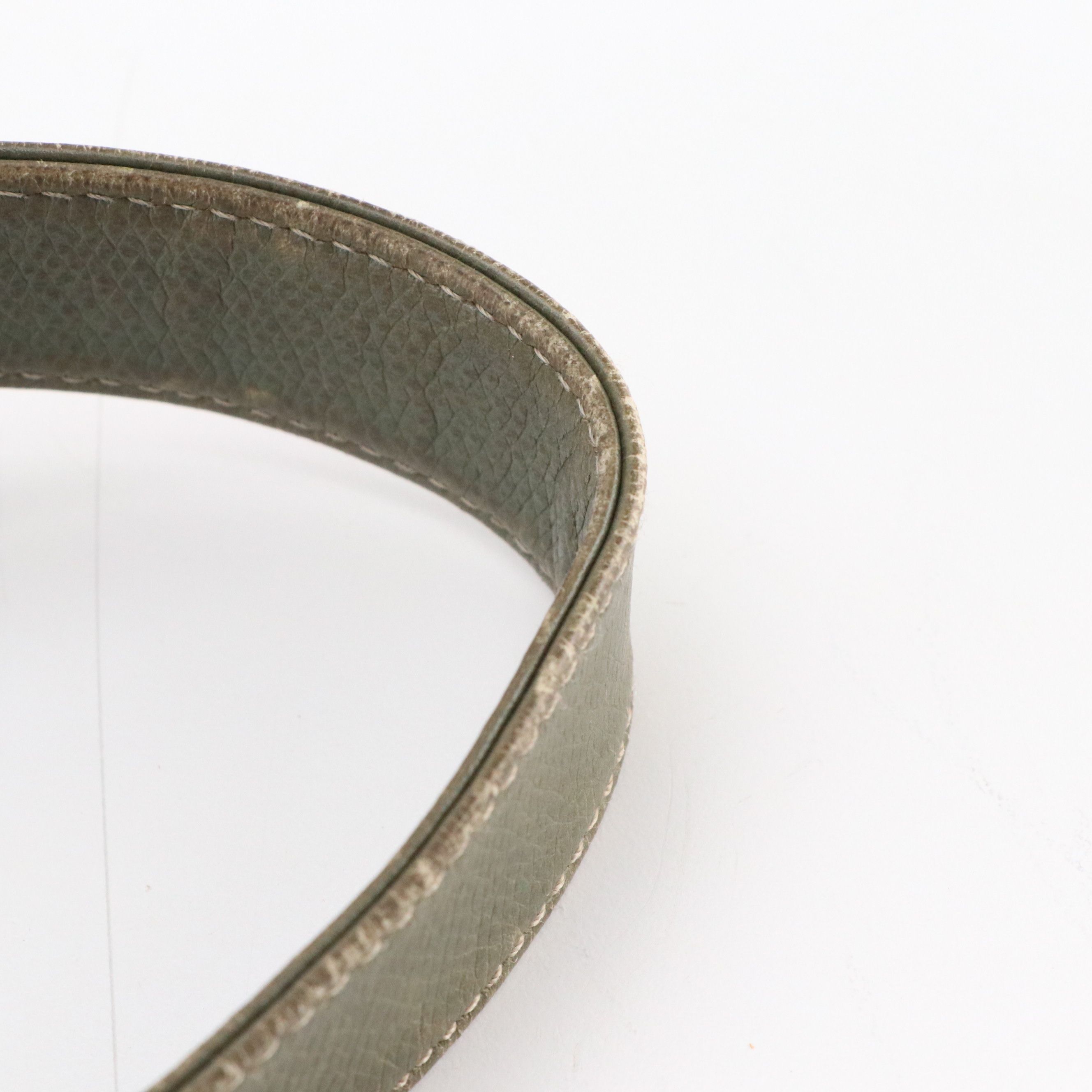 Loewe Vintage Crossbody Bag in Olive Green and Brown Grained Leather