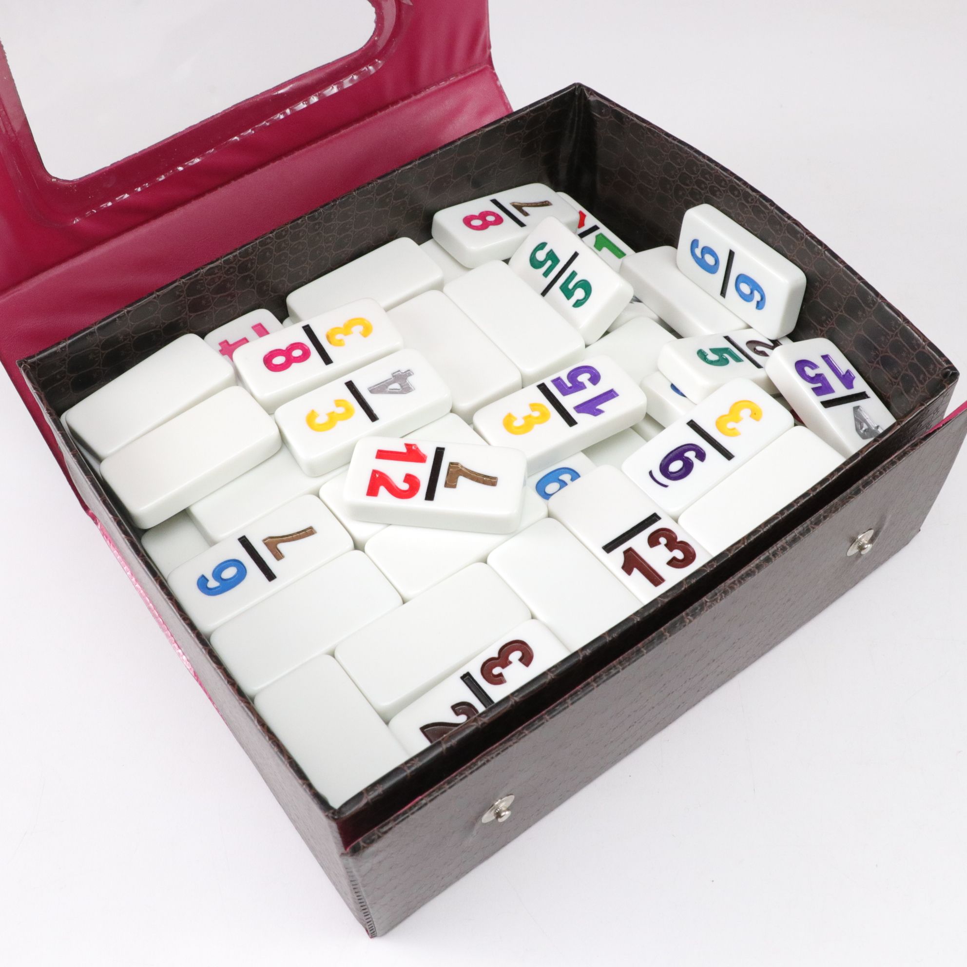 Double Fifteen Dominoes Set with Mexican Train Dominoes and Wooden Chess Set