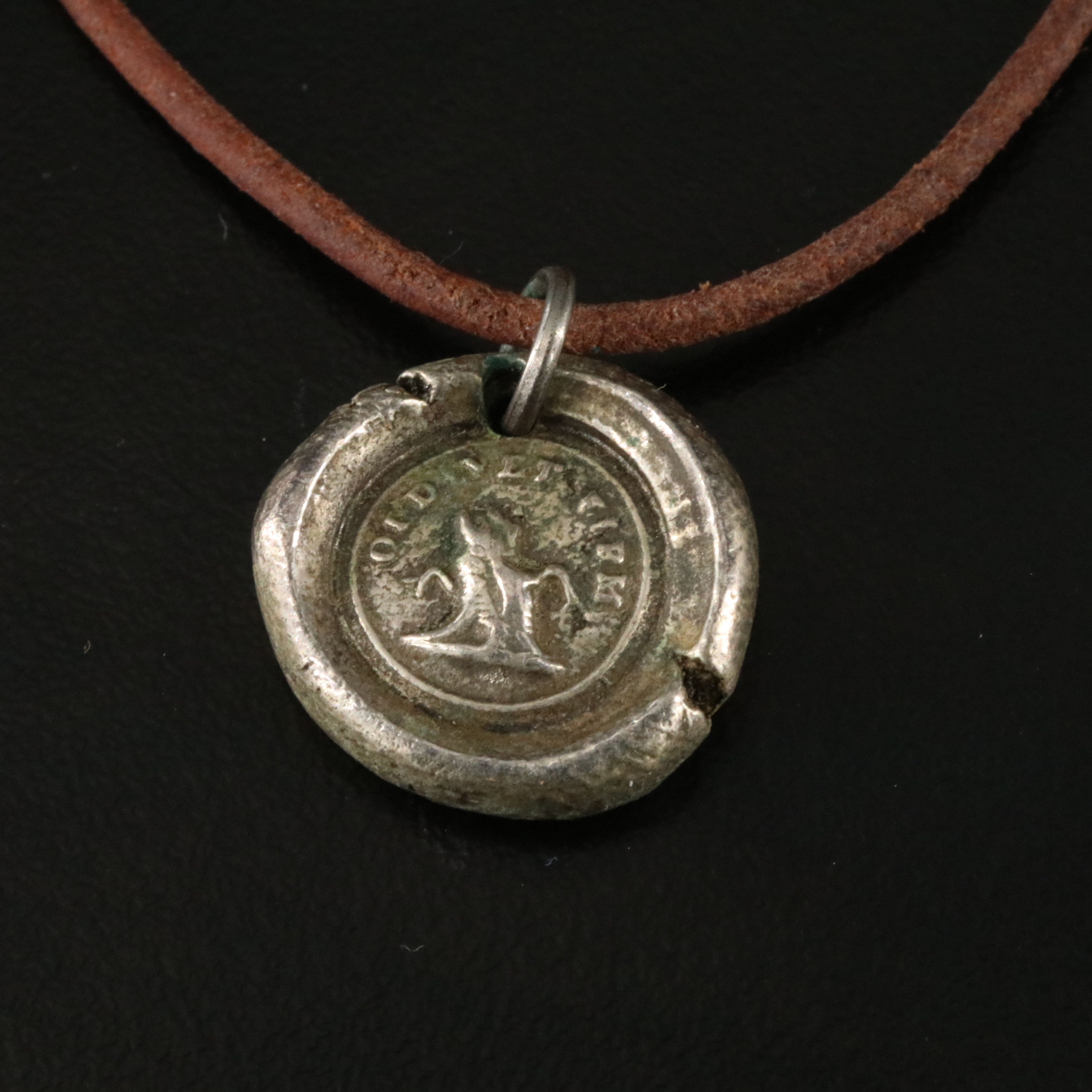 Ancient Roman Coin Cufflinks with Ecclesiastical Fringe and Medallion Necklaces