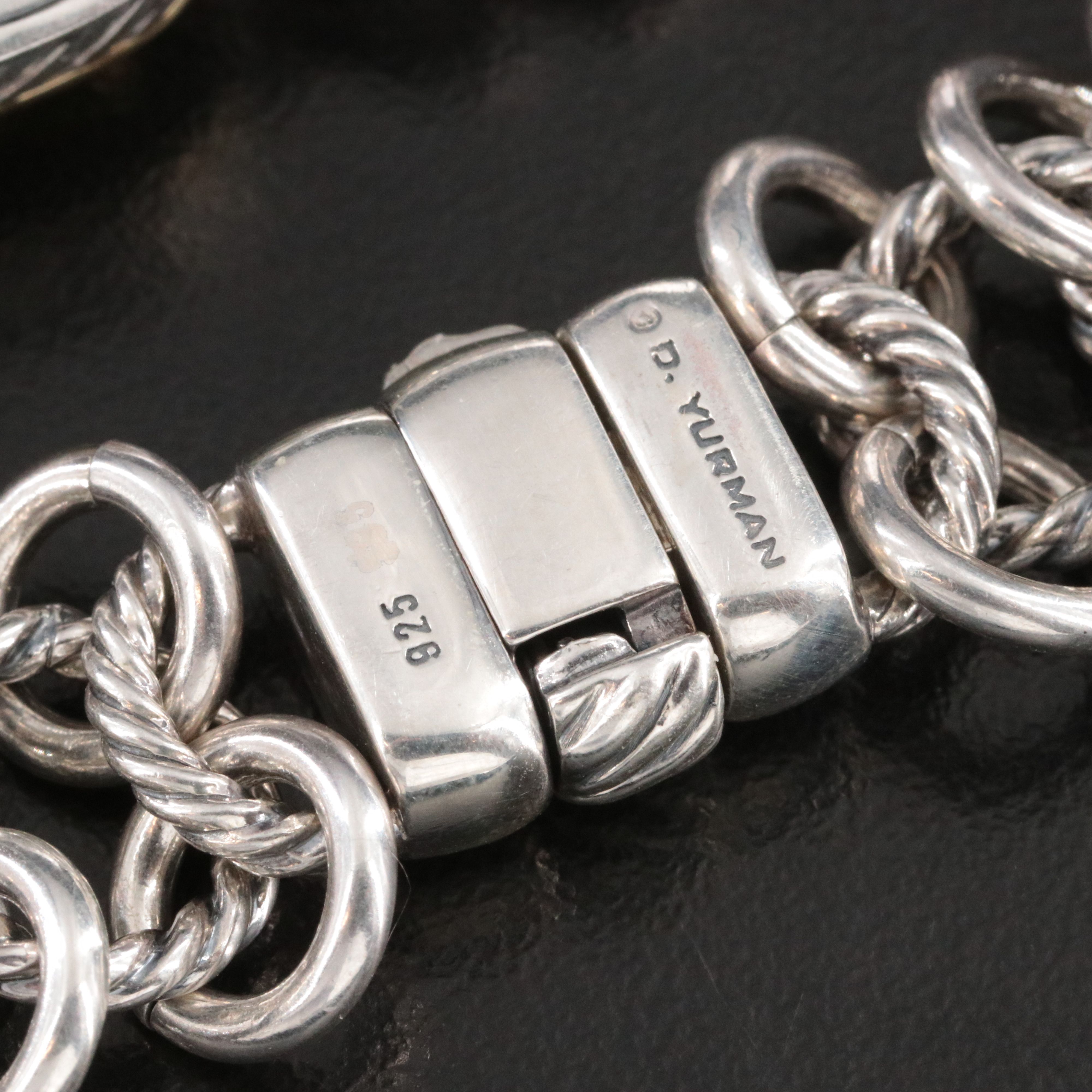 David Yurman Albion Sterling and Citrine Chainmail Bracelet with 18K Accent