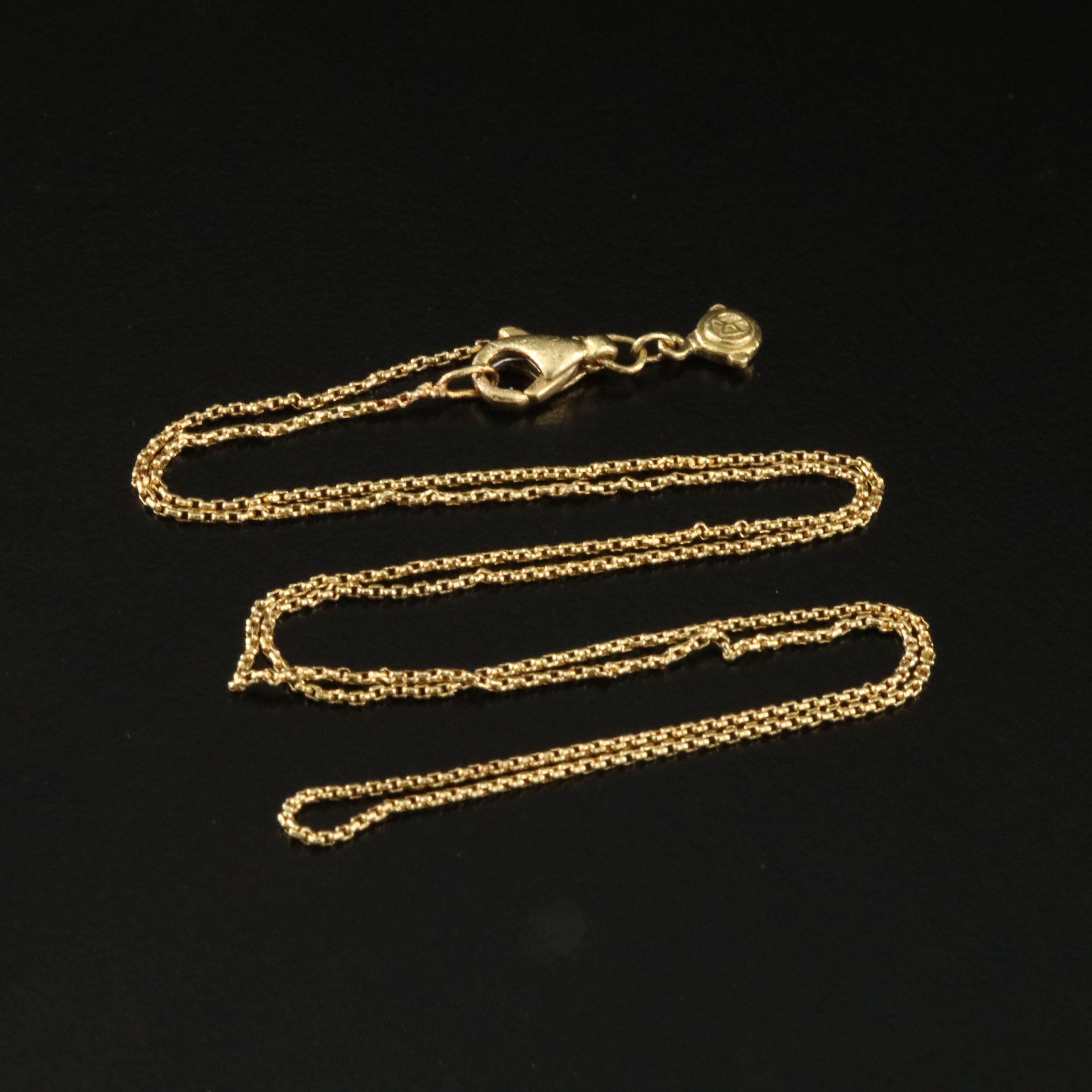 David Yurman 18K Box Chain Necklace