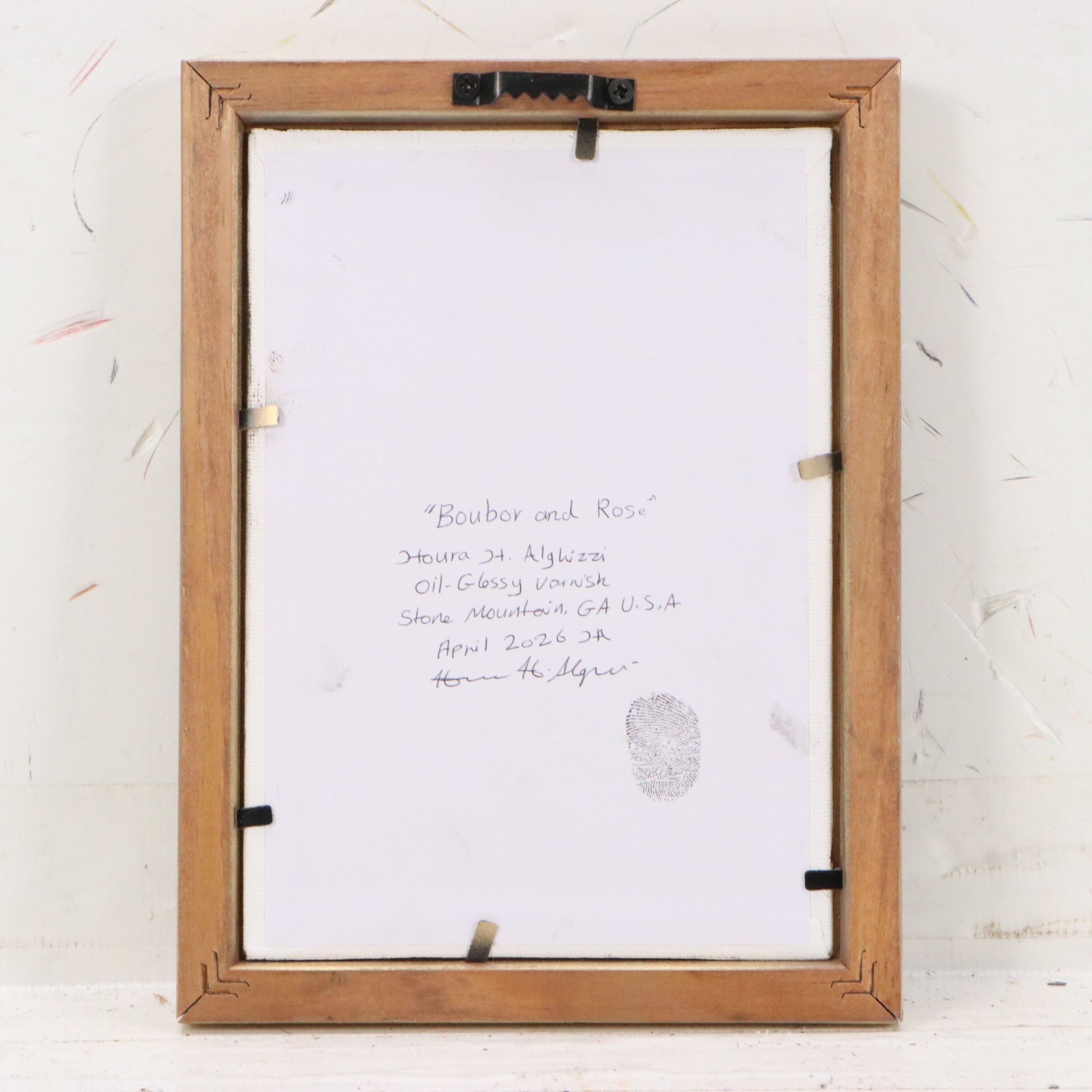 Houra H. Alghizzi Oil Painting "Bourbon and Rose," 2026