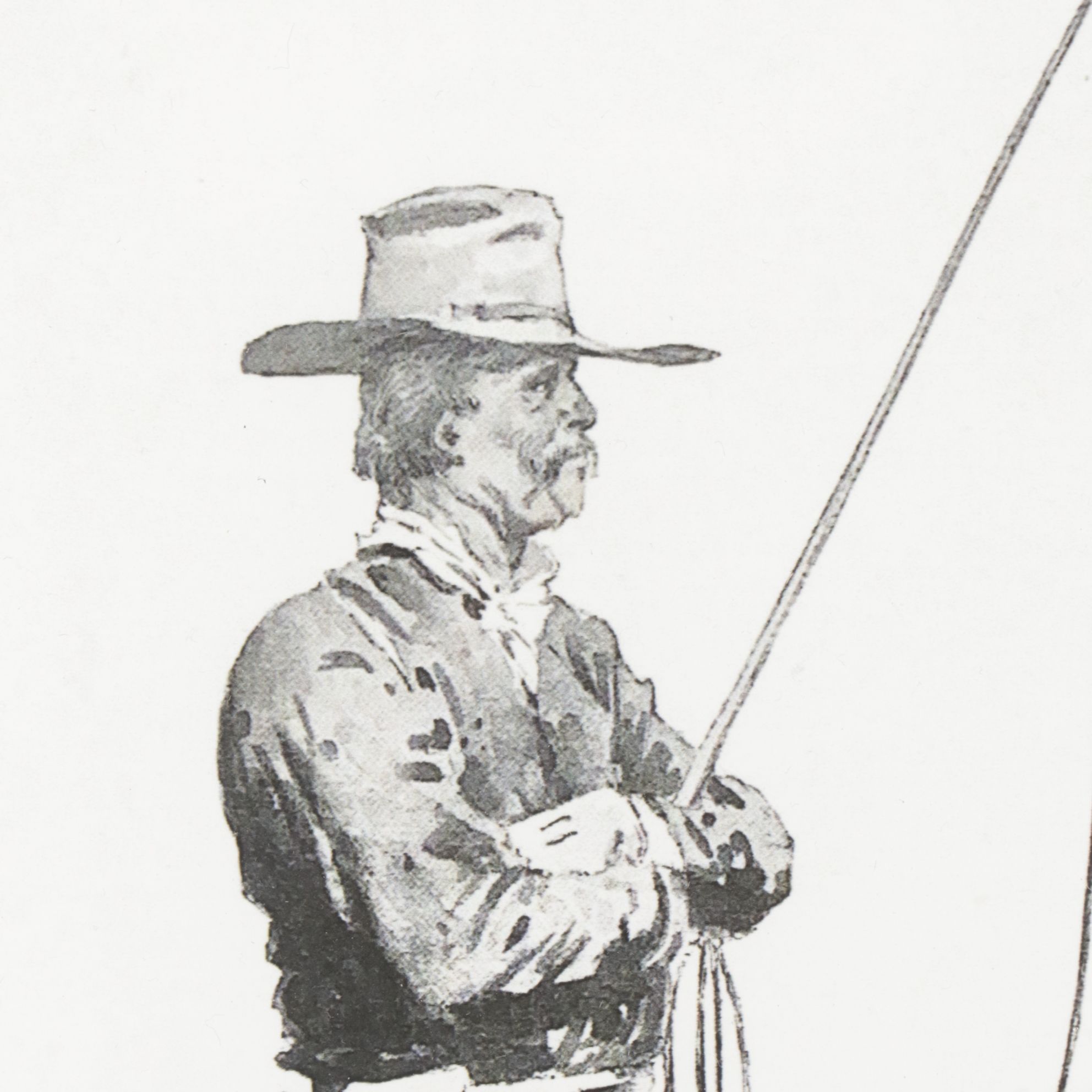 Giclée Cowboy Portraits After Frederic Remington Including "Cherokee Hall"