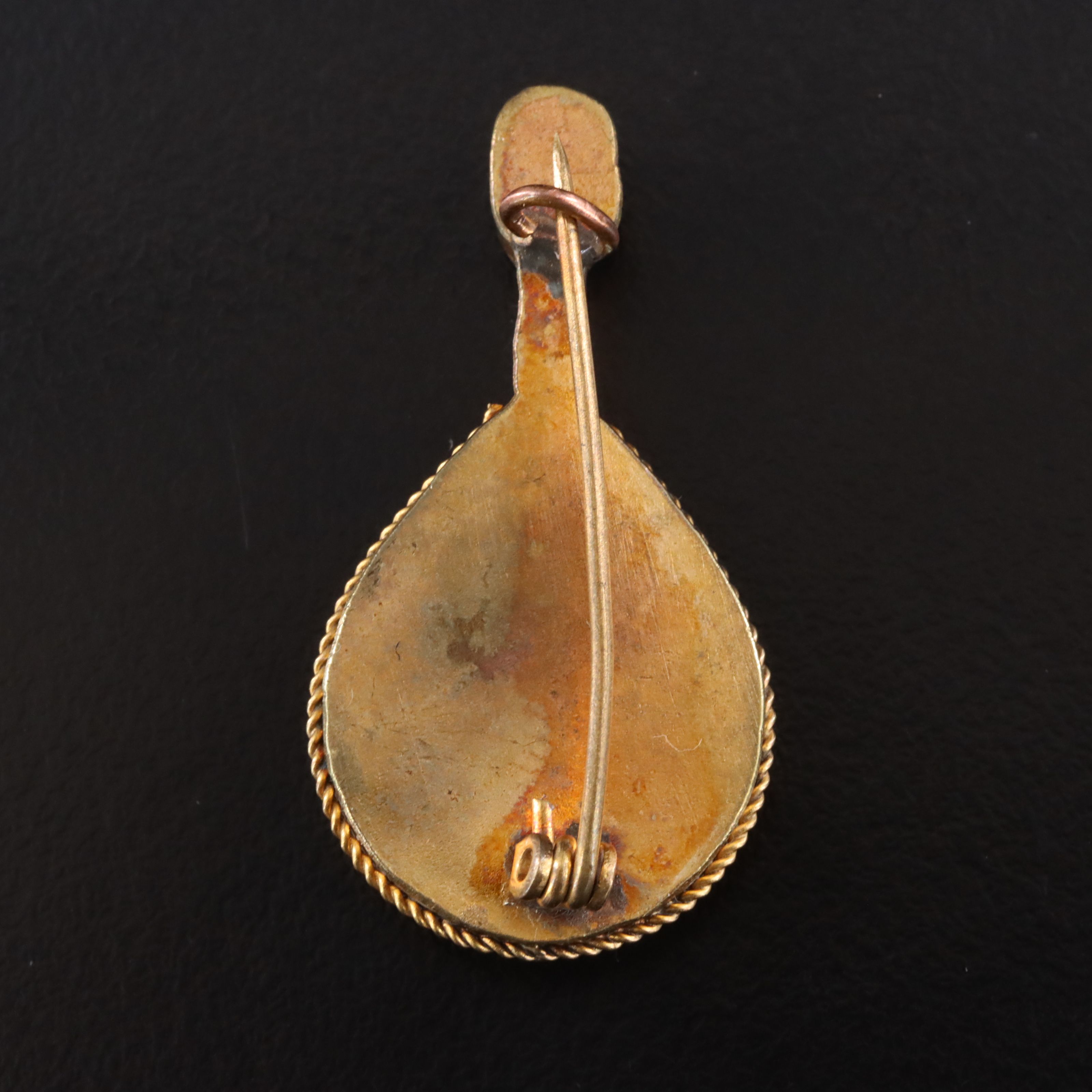 Vintage Micromosaic Mandolin Instrument Pin