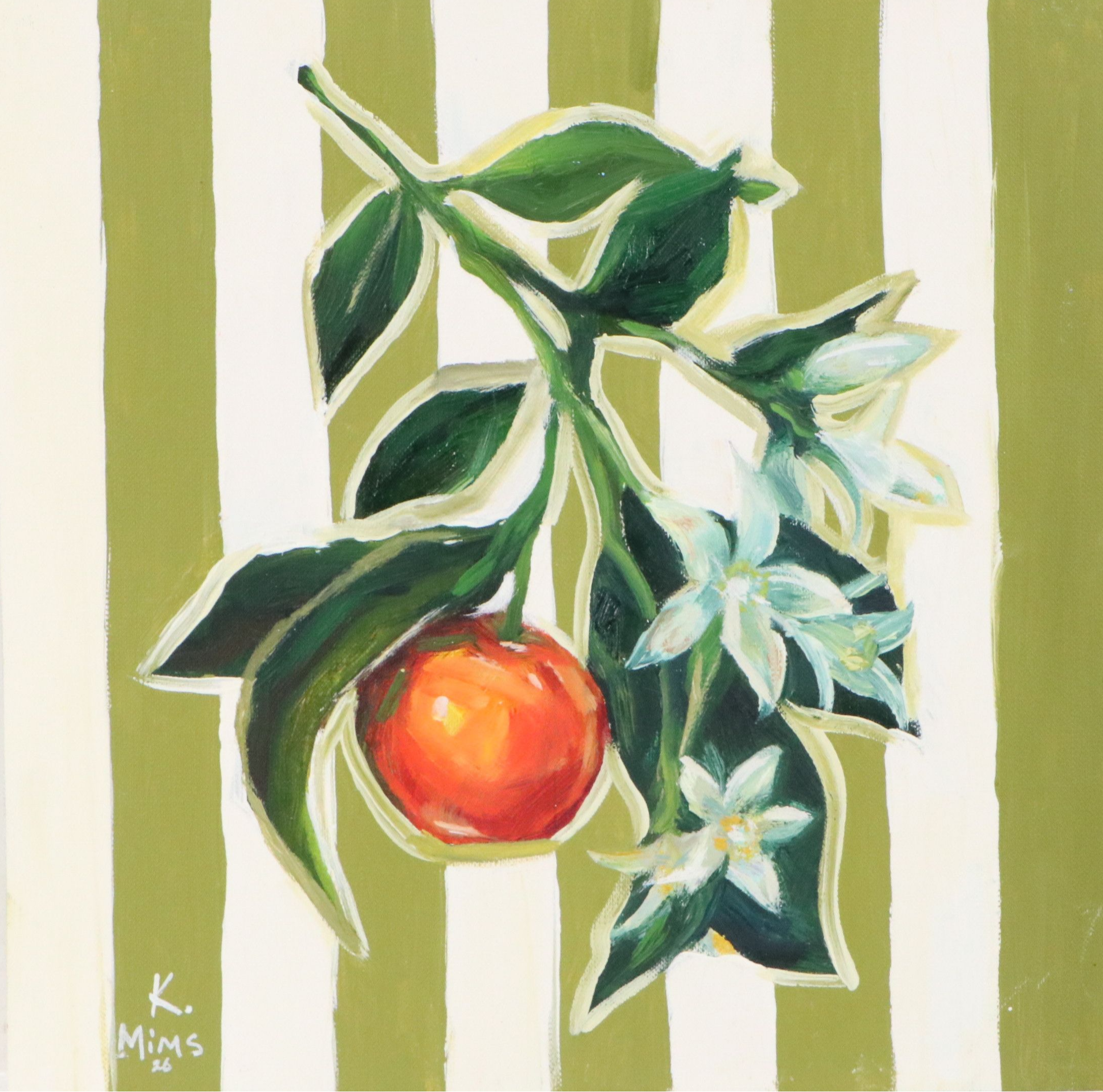 Kiki Mims Oil Painting of Orange Blossoms, 2026
