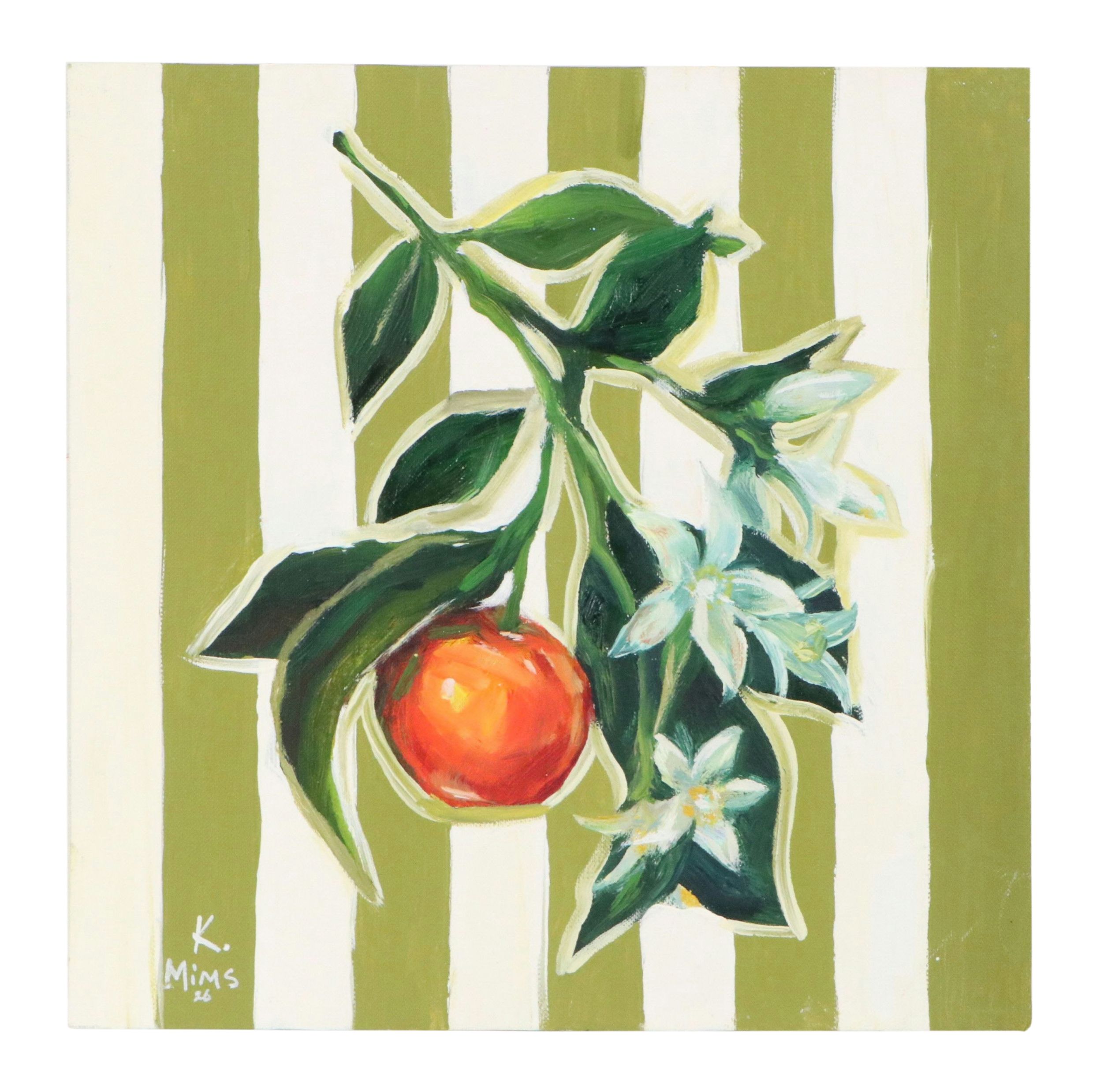 Kiki Mims Oil Painting of Orange Blossoms, 2026