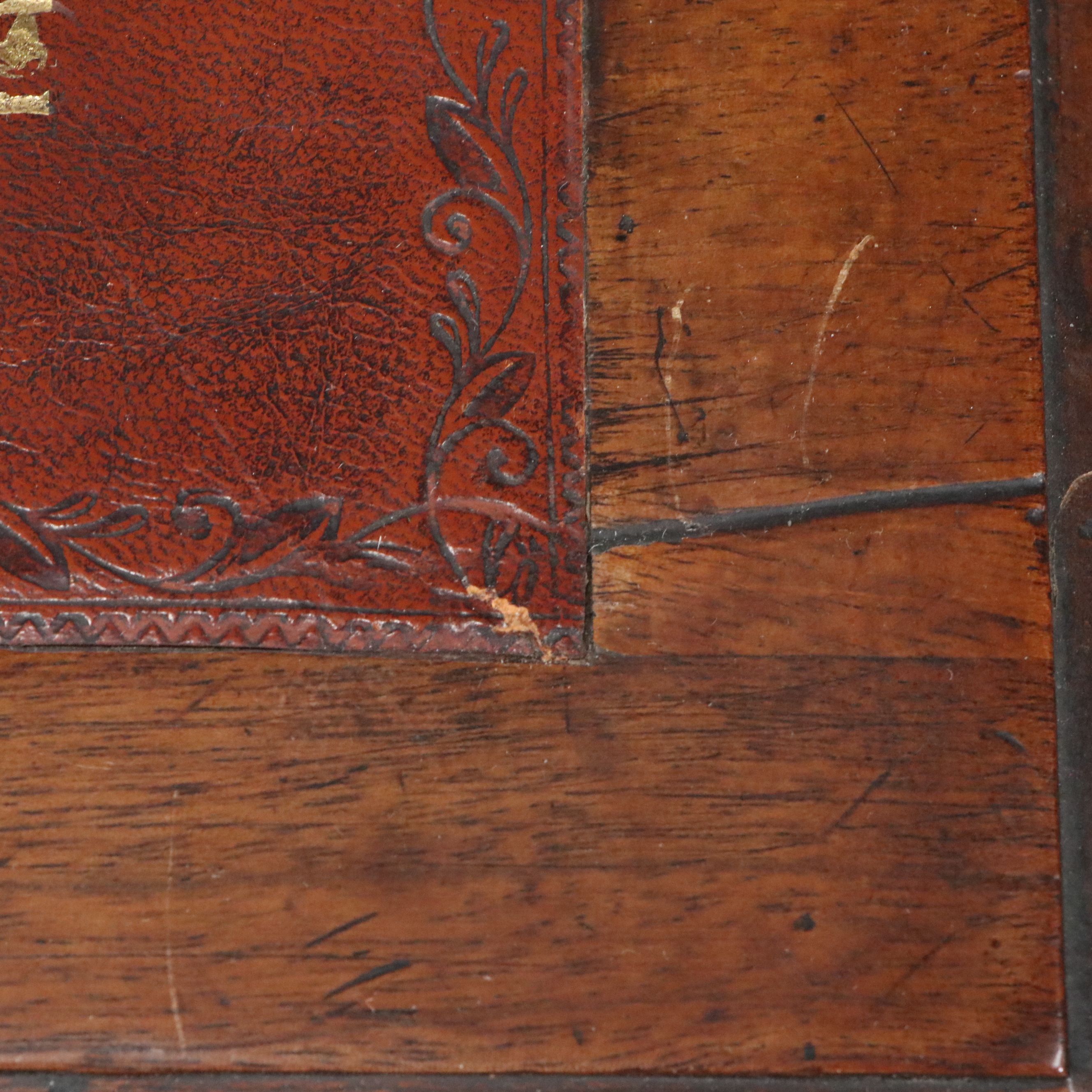 English Victorian Mahogany Dickens Desk with Angled Leather Writing Surface