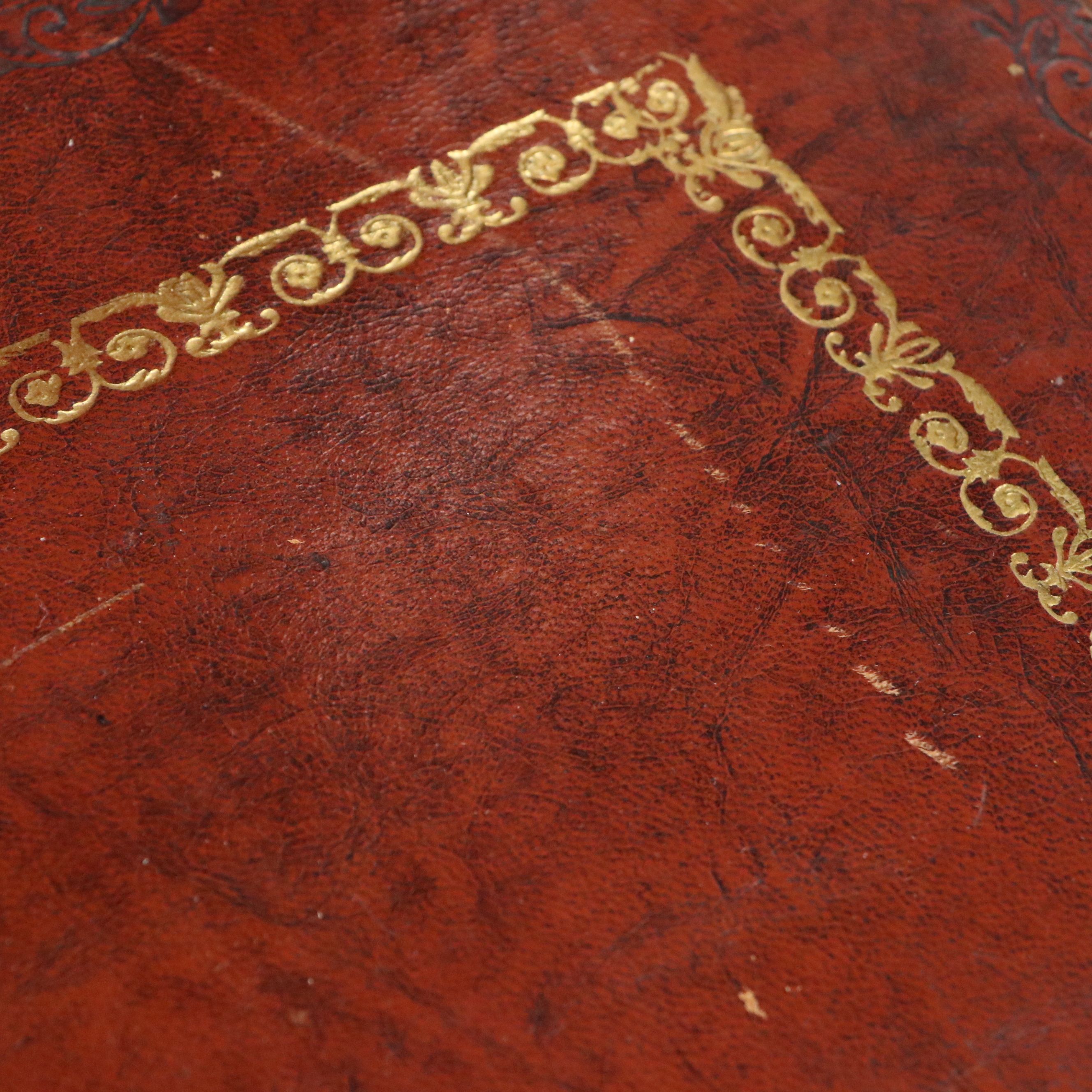 English Victorian Mahogany Dickens Desk with Angled Leather Writing Surface