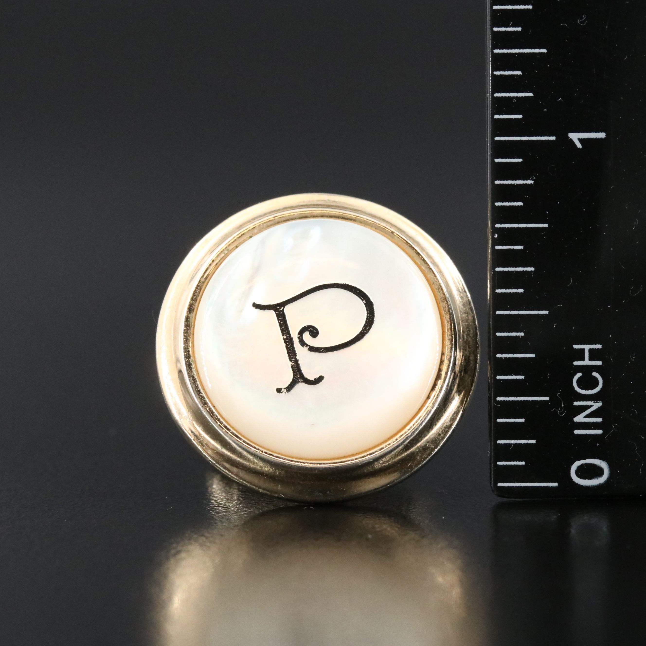 Black Onyx and Mother-of-Pearl in Vintage Men's Accessory Collection