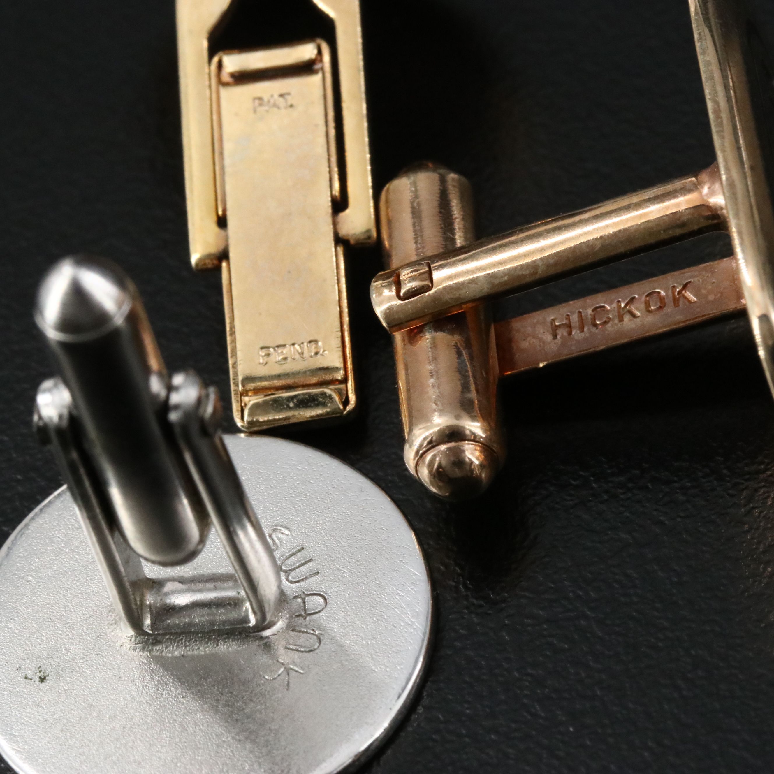 Black Onyx and Mother-of-Pearl in Vintage Men's Accessory Collection