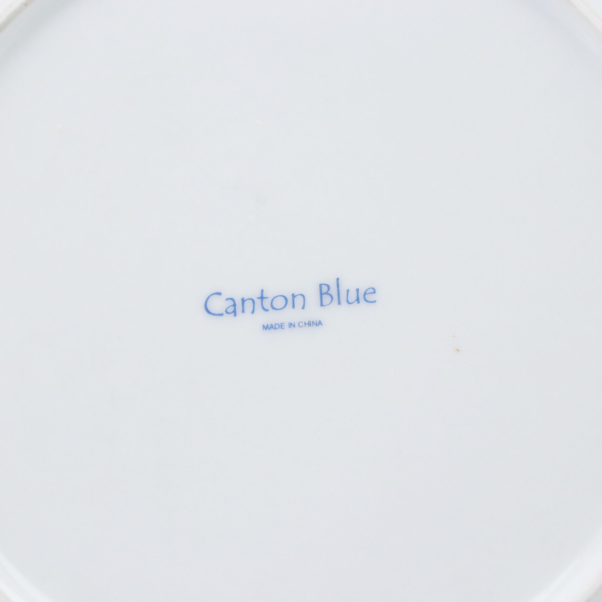 Chinese "Canton Blue" Dinnerware Collection with Serving Pieces