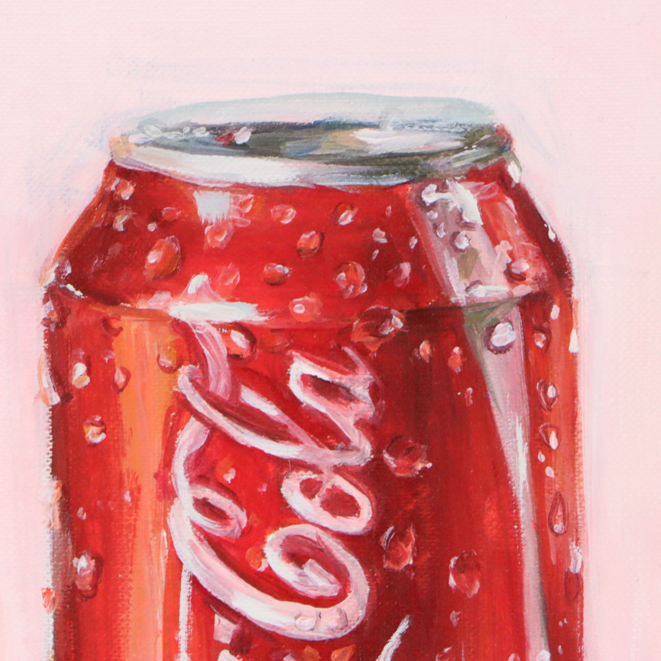 Brittany Presley Still Life Oil Painting of Coca-Cola Can, 2026