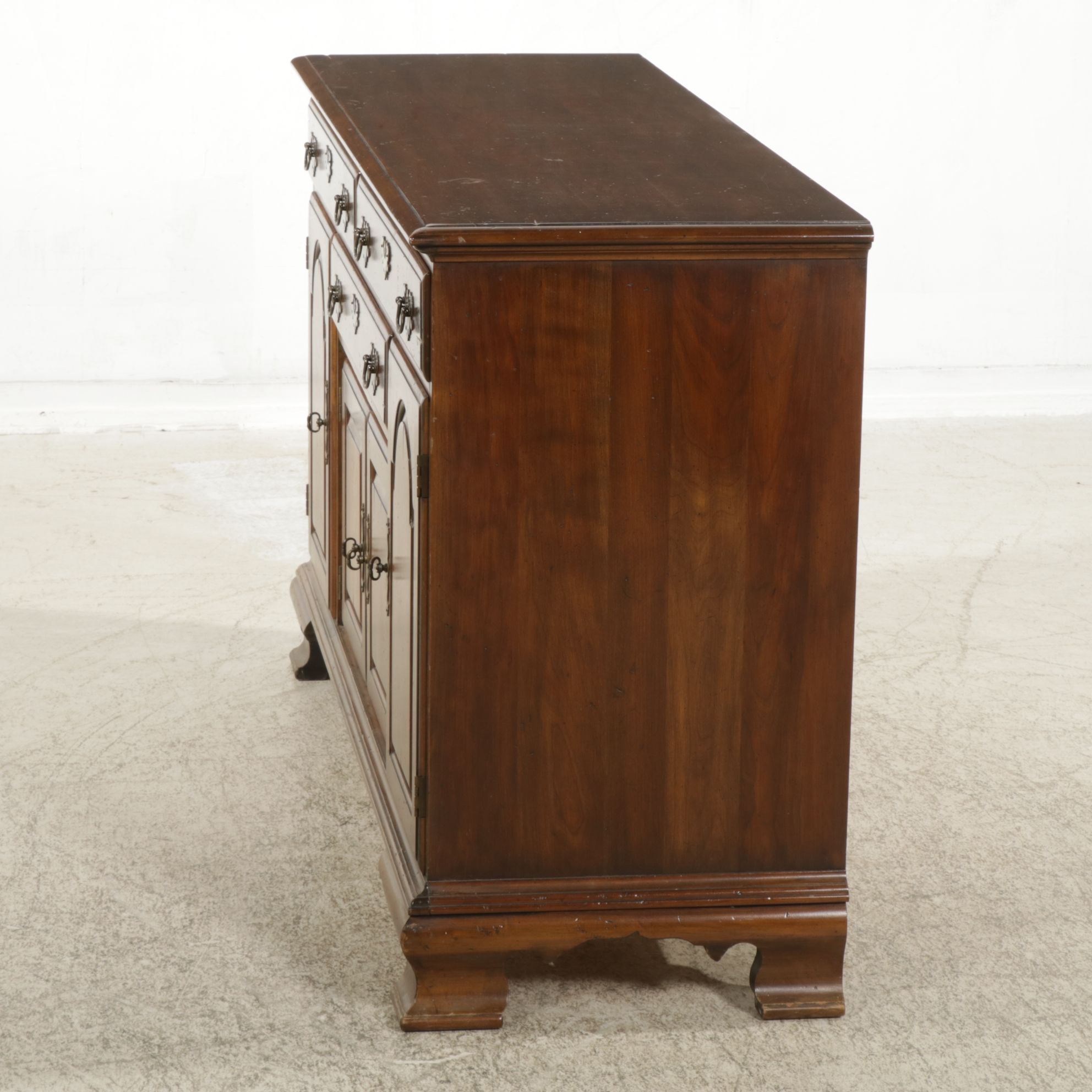Chippendale Style Rustic Cherry Sideboard, Late 20th Century