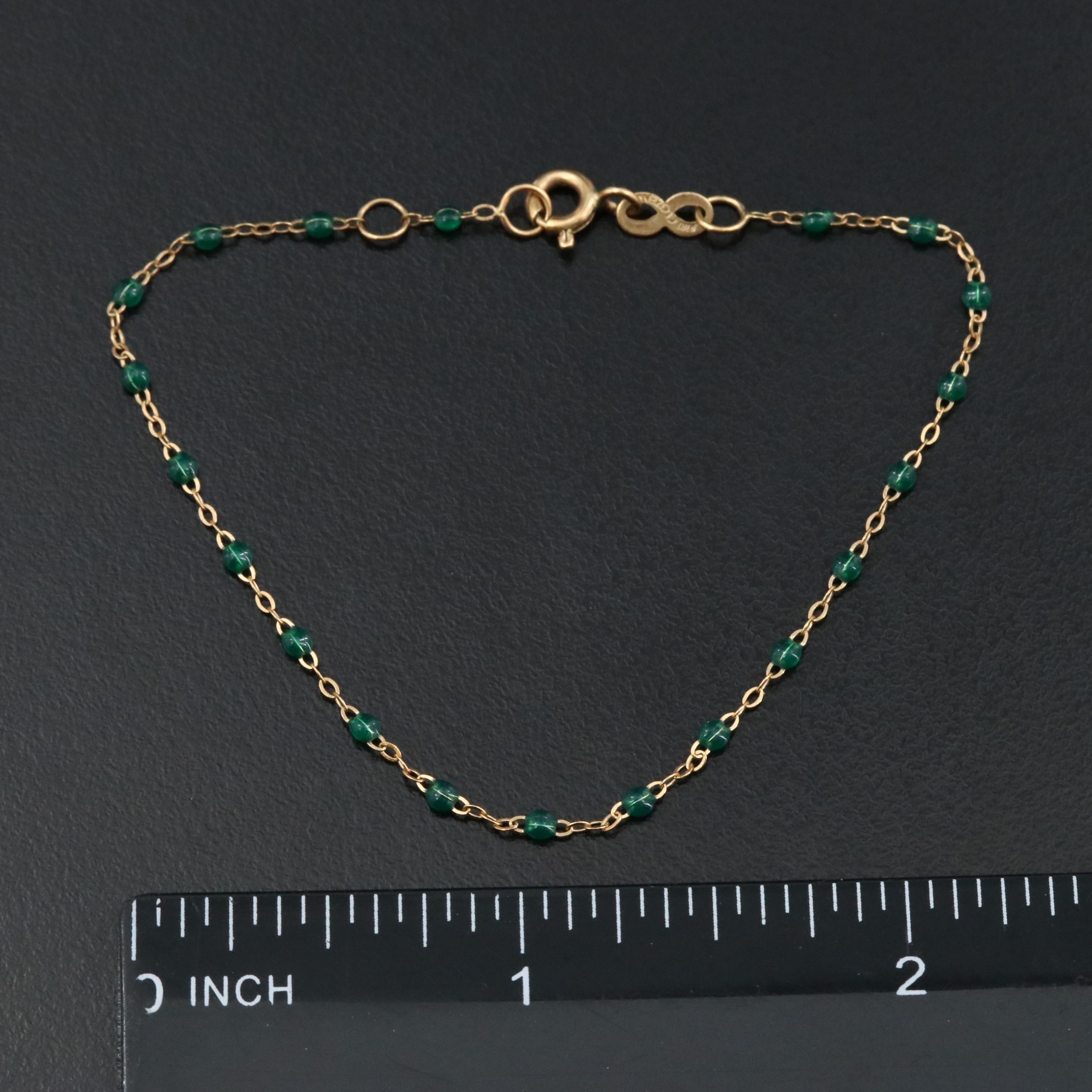 Gigi Clozeau Classic Gigi 18K Green Resin Station Bracelet