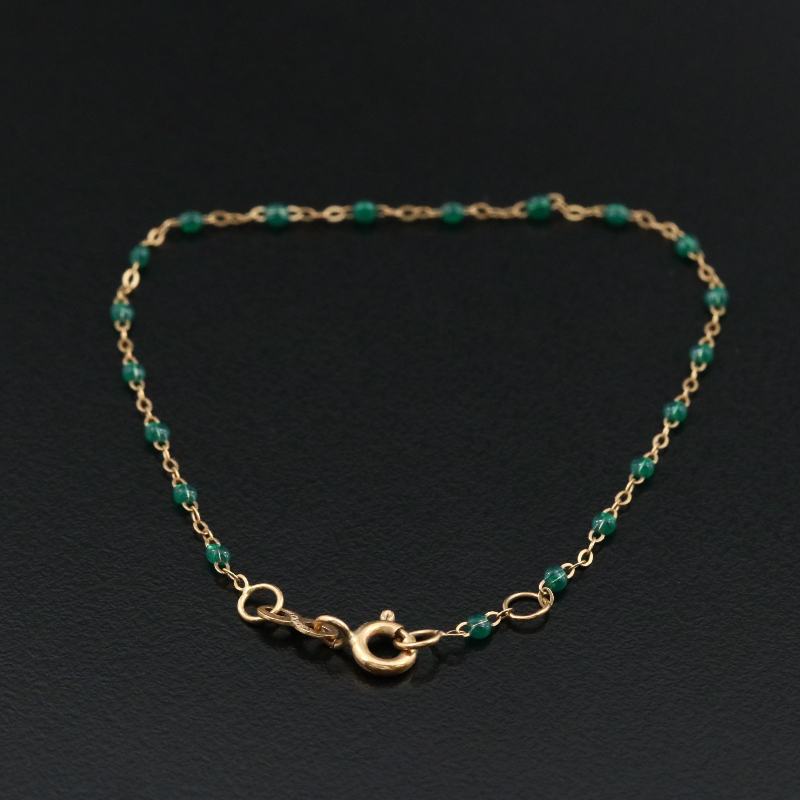 Gigi Clozeau Classic Gigi 18K Green Resin Station Bracelet