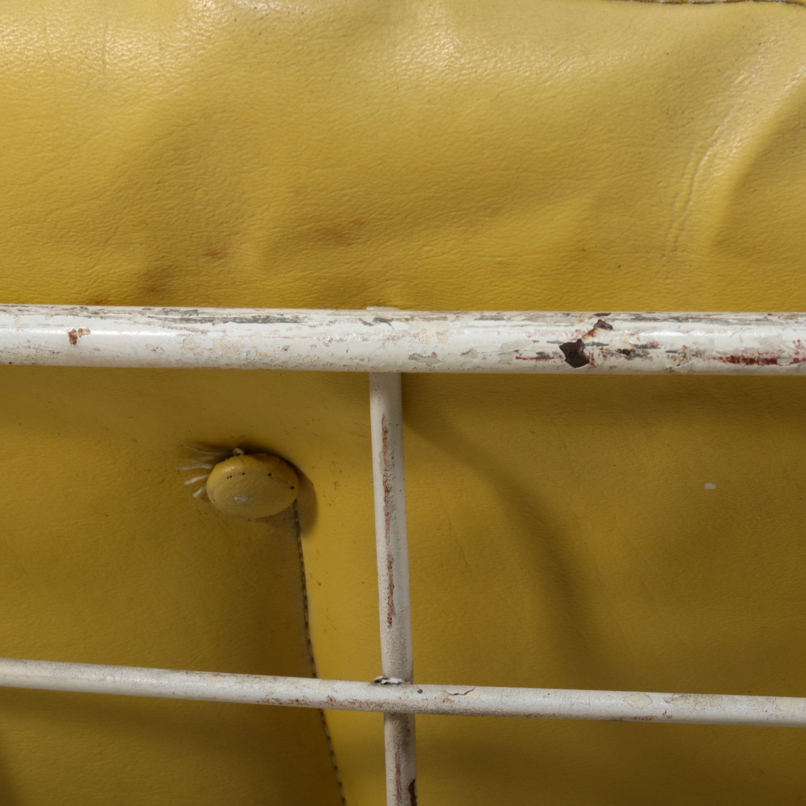 Pair of Mid Century Modern Swivel Hoop Chairs with Vinyl Cushions