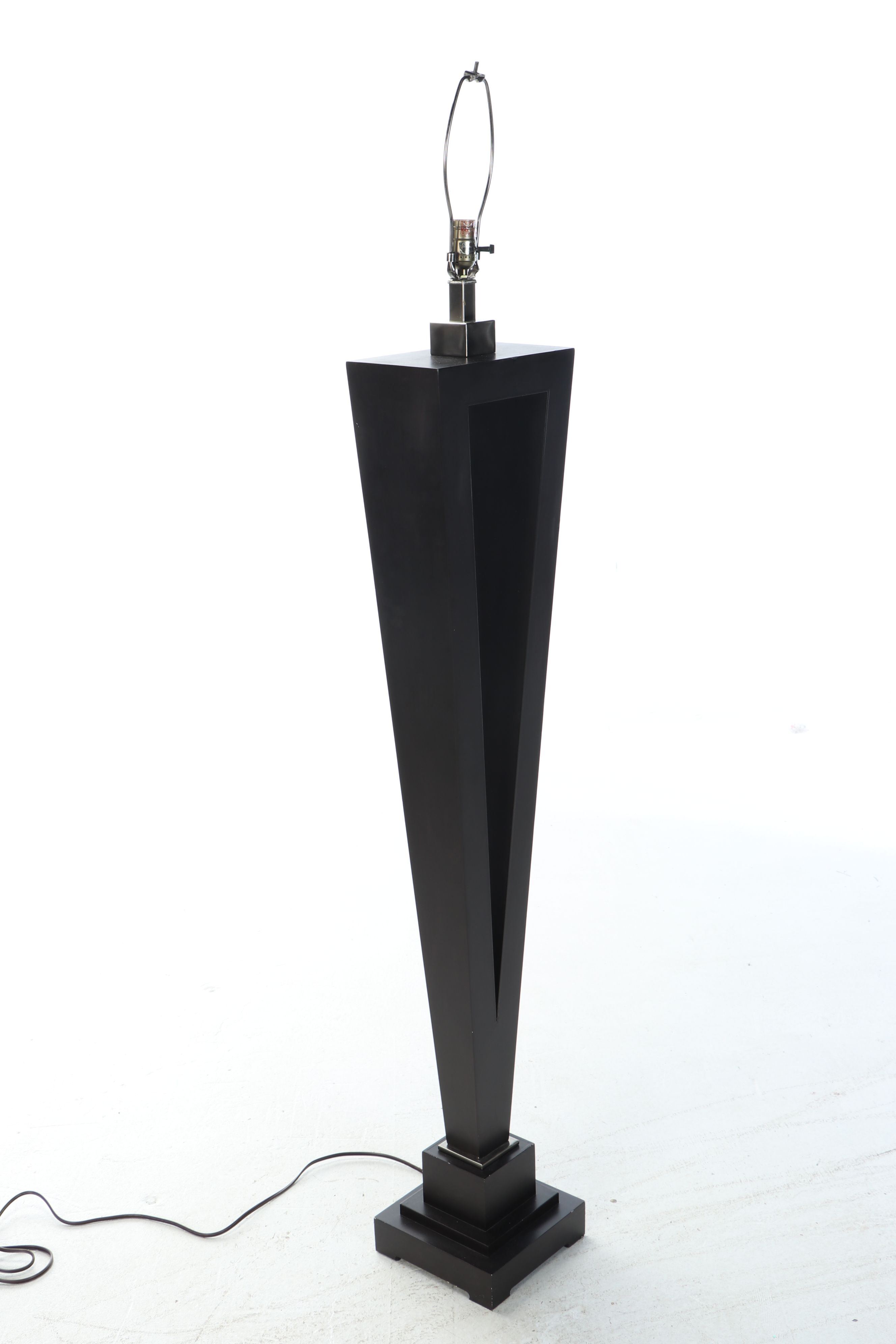 Contemporary Geometric Floor Lamp with Pyramid Uttermost Shade