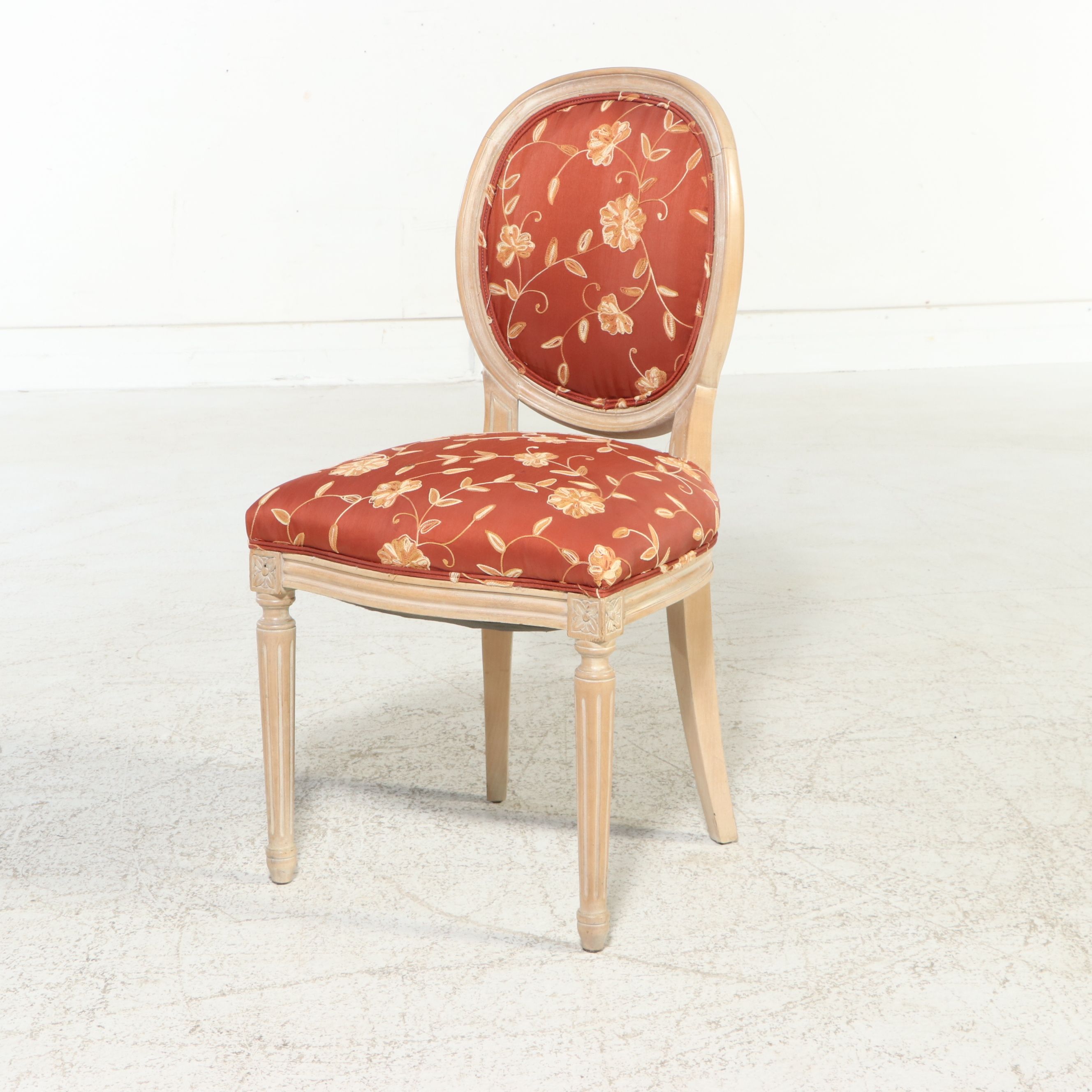 Set of Four Louis XV Style Side Chairs, Late 20th to Early 21st Century