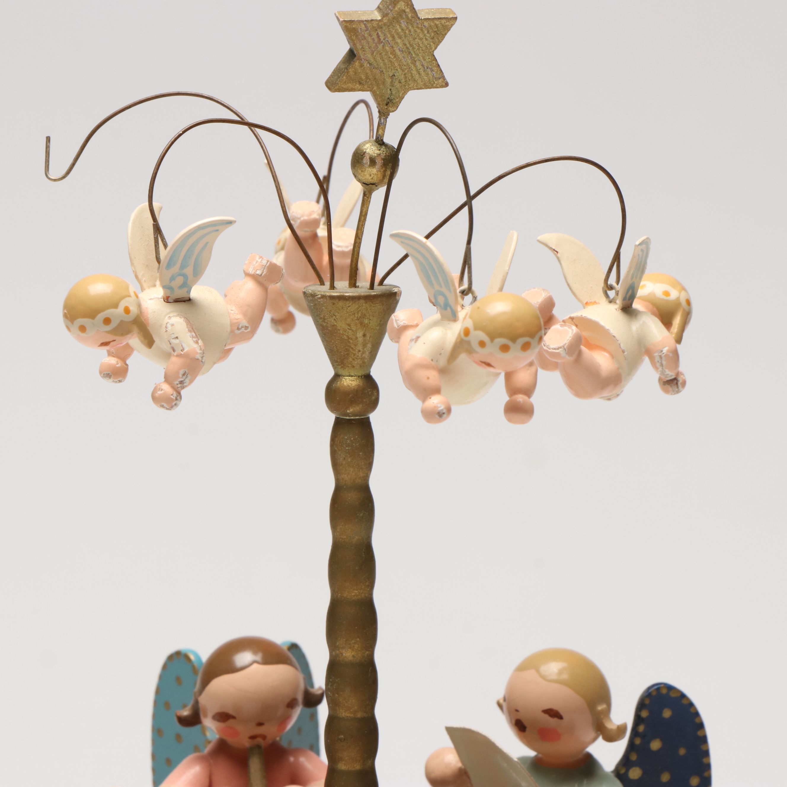 German "Silent Night" Wood Music Box with Other European and American Décor