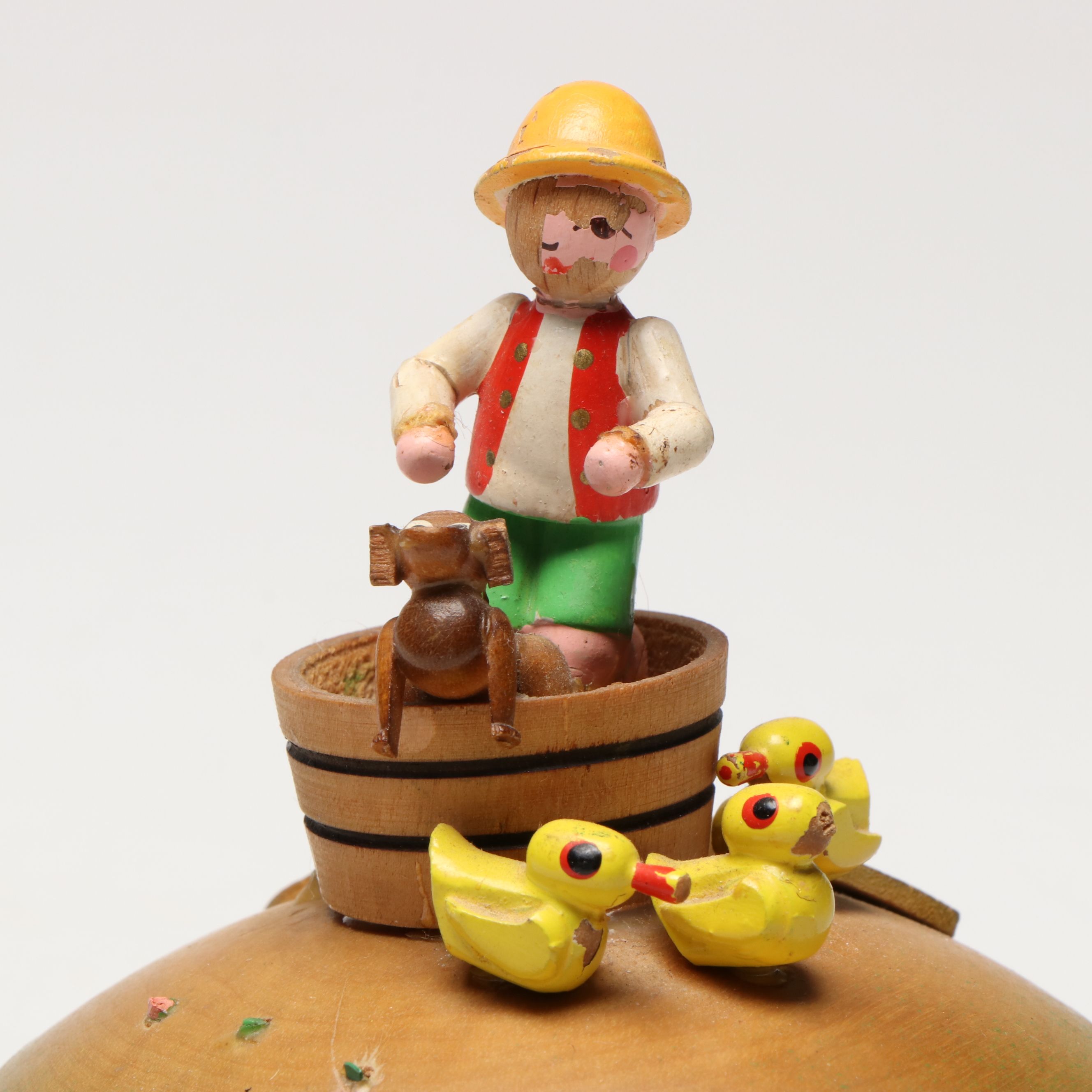 German "Silent Night" Wood Music Box with Other European and American Décor