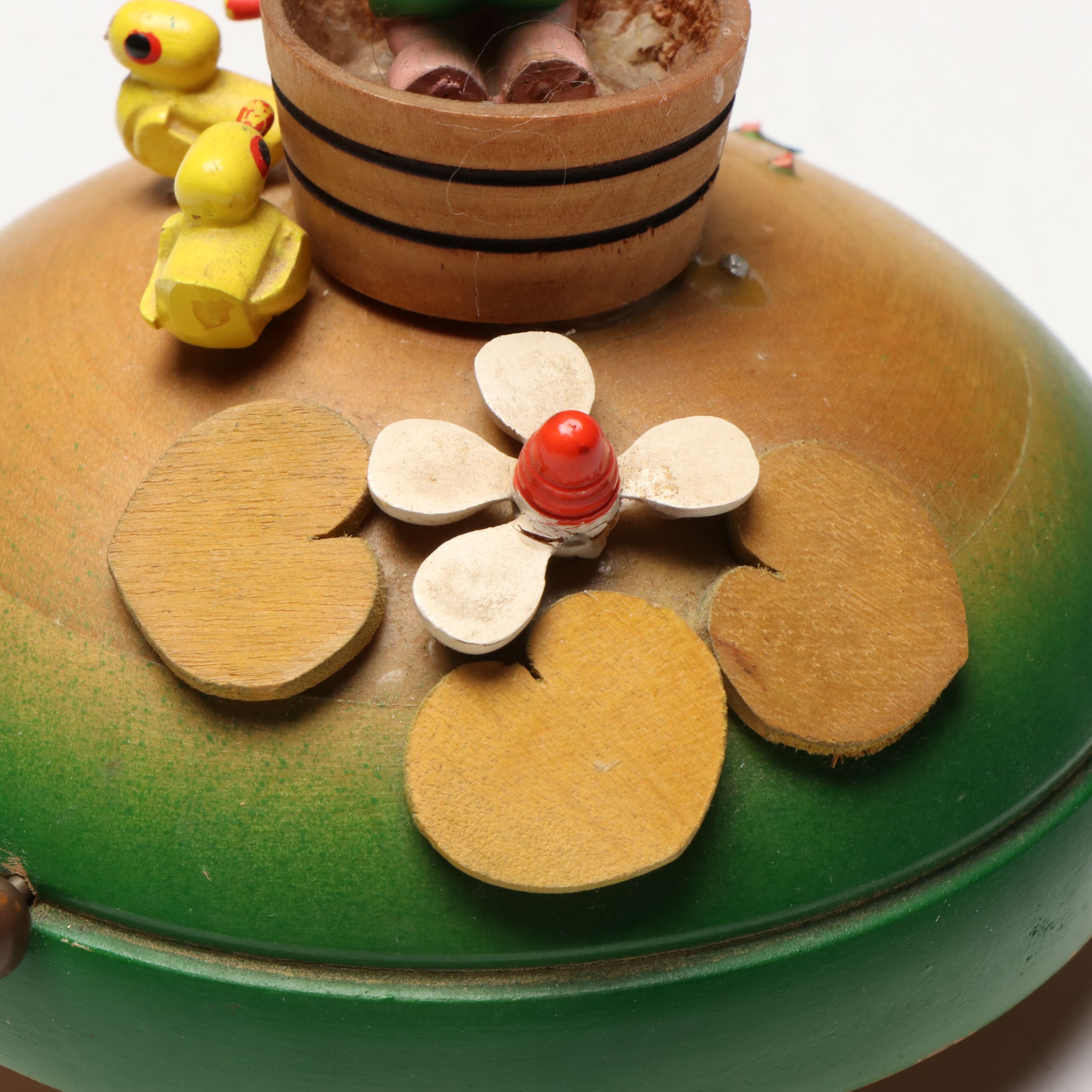 German "Silent Night" Wood Music Box with Other European and American Décor