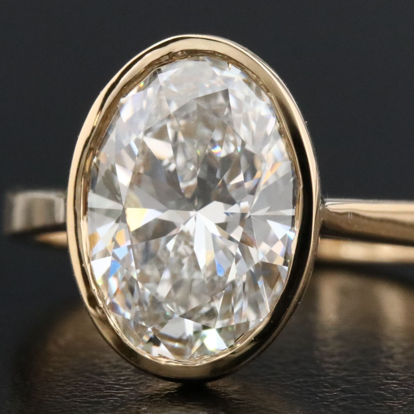 18K 3.09 CT Lab Grown Diamond Solitaire Ring with IGI Report