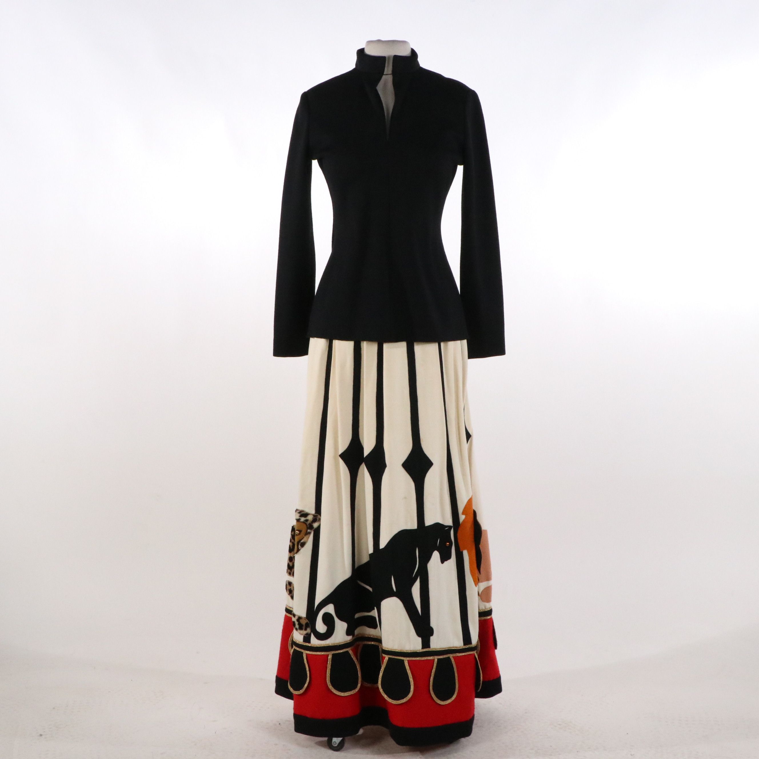 Vintage Dresswear Ensemble Featuring Rare Malcolm Starr Two-Piece Dress