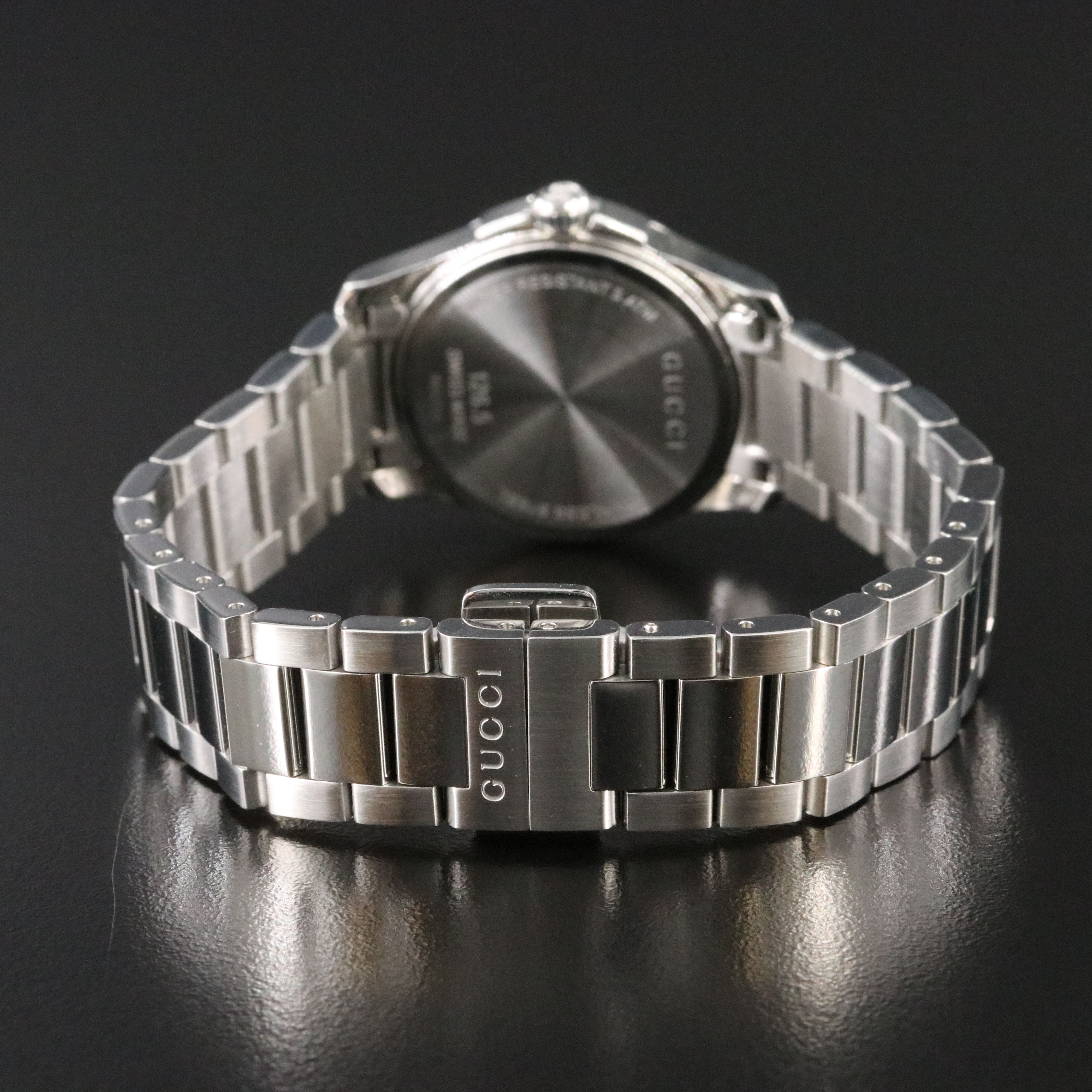 Gucci G-Timeless Silvered Textured Dial Stainless Steel Swiss Quartz Watch