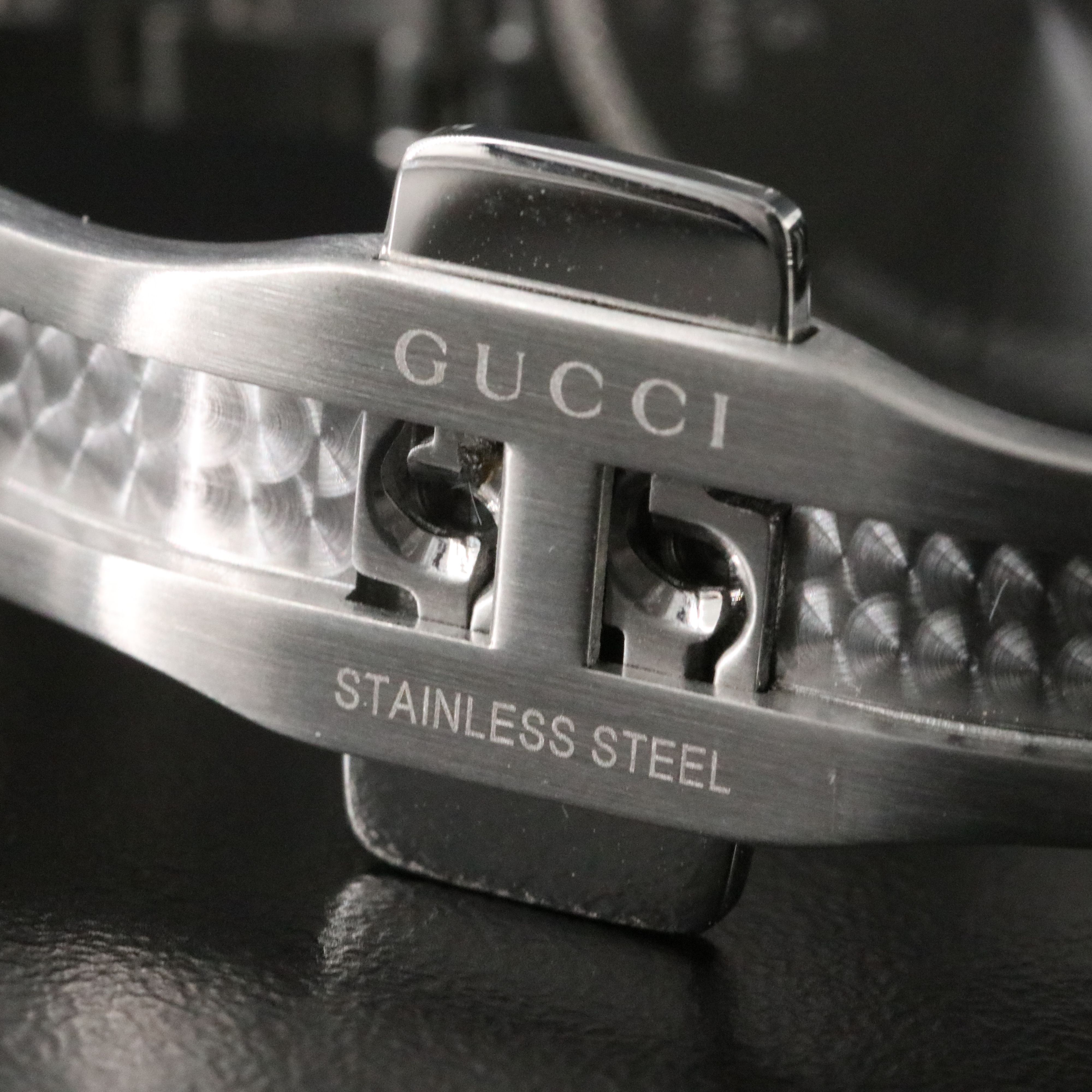 Gucci G-Timeless Silvered Textured Dial Stainless Steel Swiss Quartz Watch