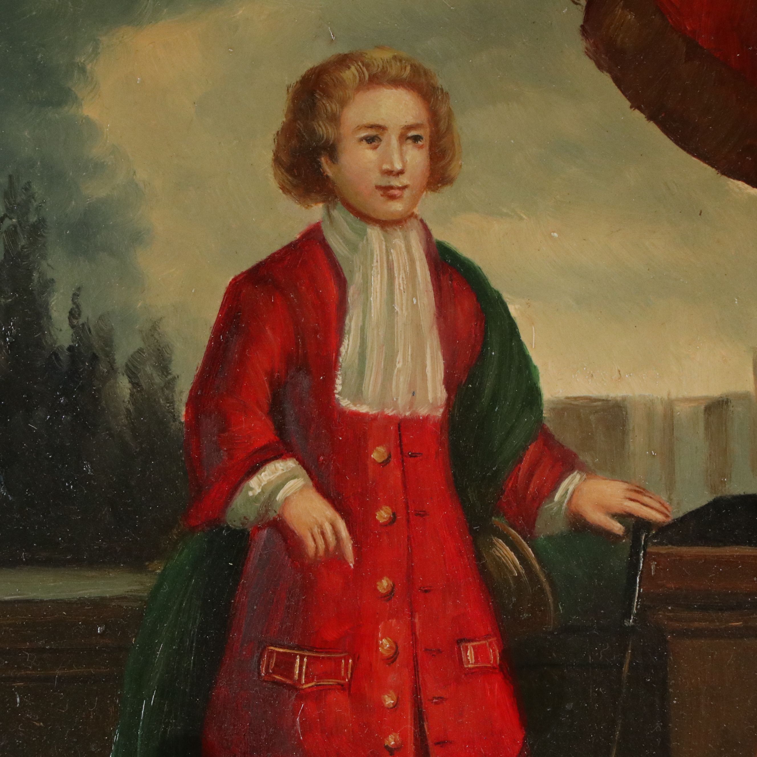 Spanish Colonial School Oil Painting of Gentleman Golfing, Late 19th to 20th C.